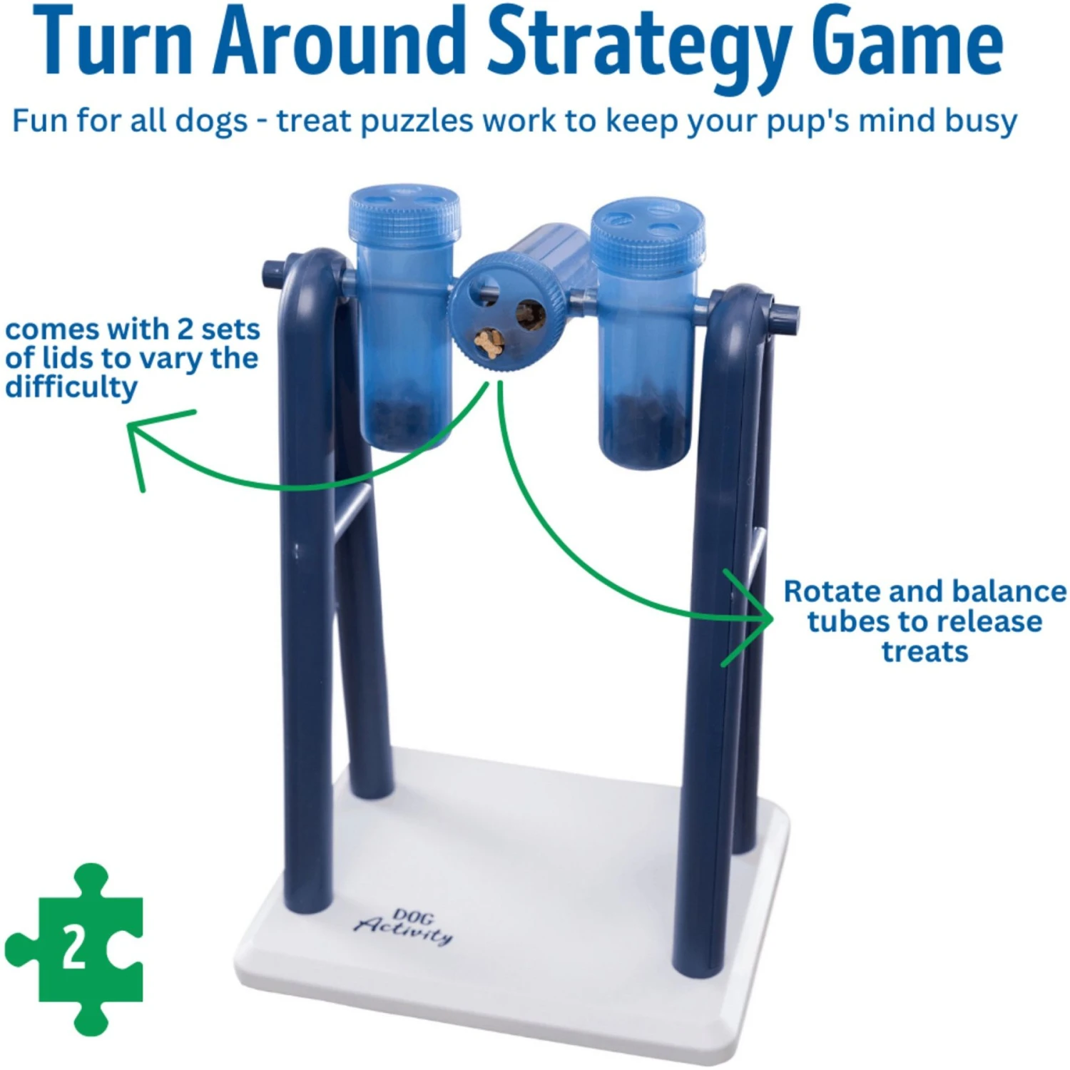 TRIXIE Mad Scientist Turn Around Activity Strategy Game Dog Toy, Level 2 - Image 6