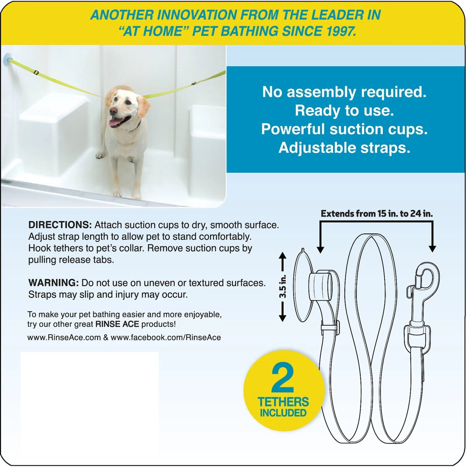 Rinse Ace Dog Bathing Tethers - Image 2