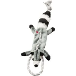 Ethical Pet Mini Skinneeez Tugs Raccoon Stuffing-Free Squeaky Plush Dog Toy