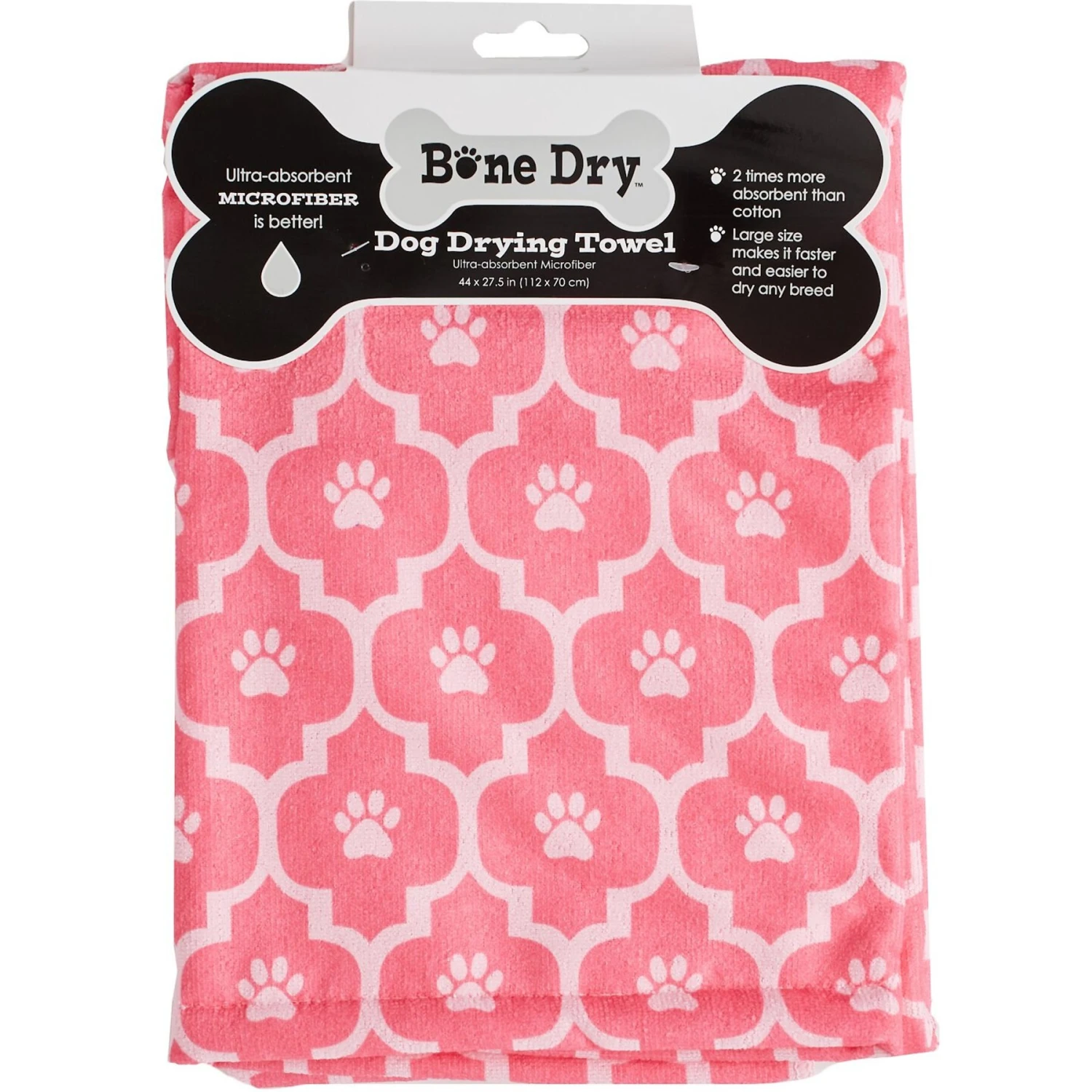 Bone Dry Printed Moroccan Microfiber Dog & Cat Bath Towel - Image 2