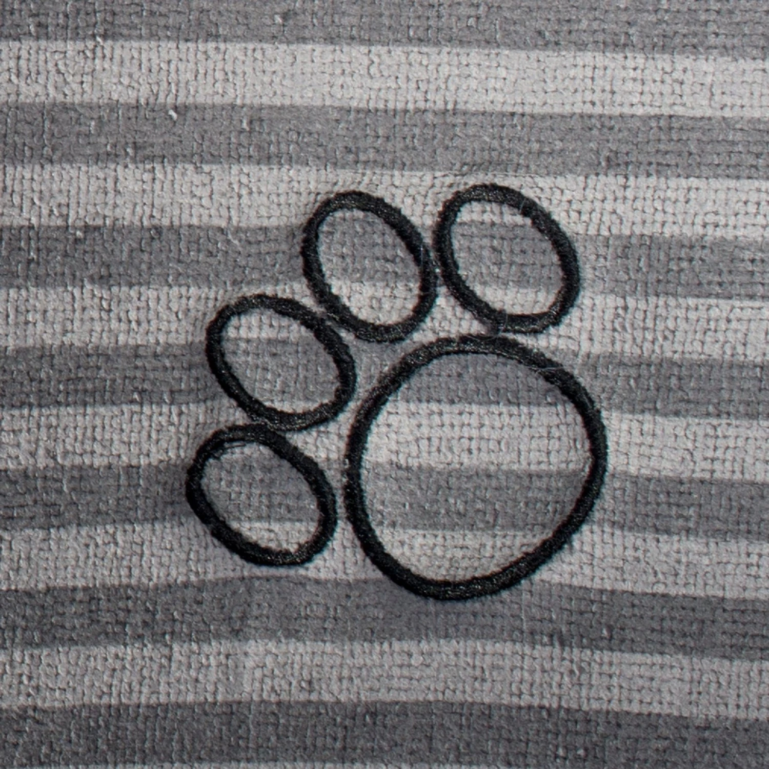 Bone Dry Stripe Embroidered Paw Print Dog & Cat Food Mat - Image 4