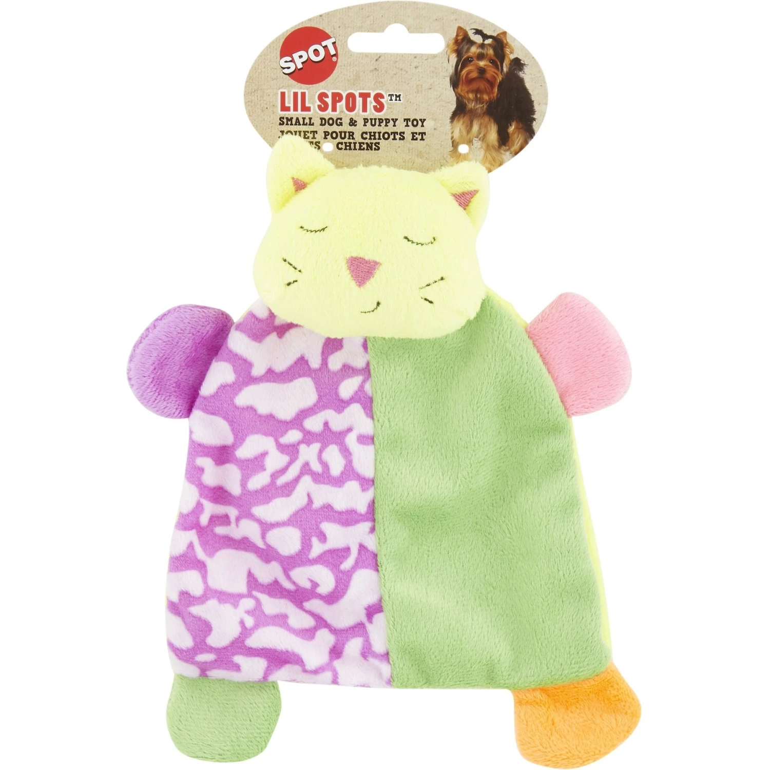 Ethical Pet Lil Spots Squeaky Plush Blanket Puppy Toy - Image 5
