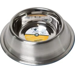 OurPets Durapet Premium Rubber-Bonded Stainless Steel No-Tip Bowl