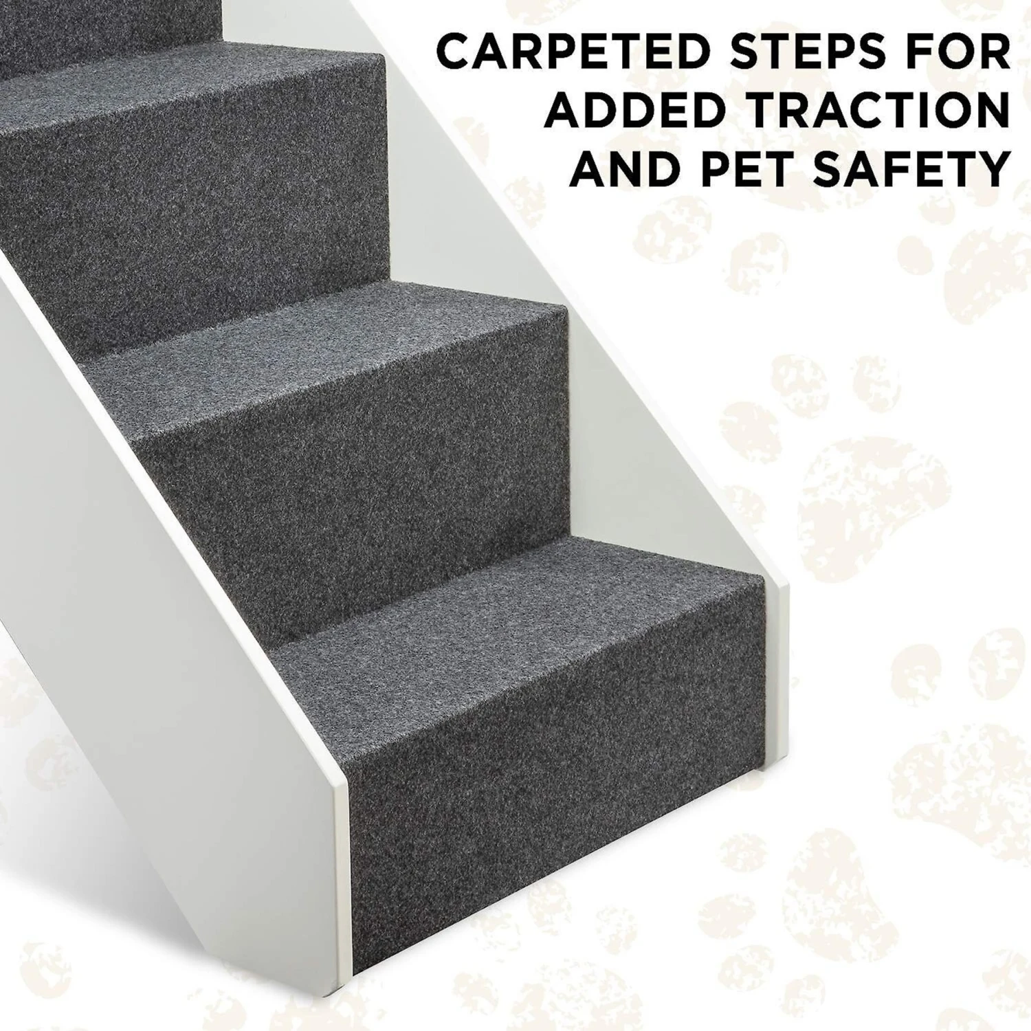 Arf Pets Foldable Dog & Cat Stairs, White - Image 8
