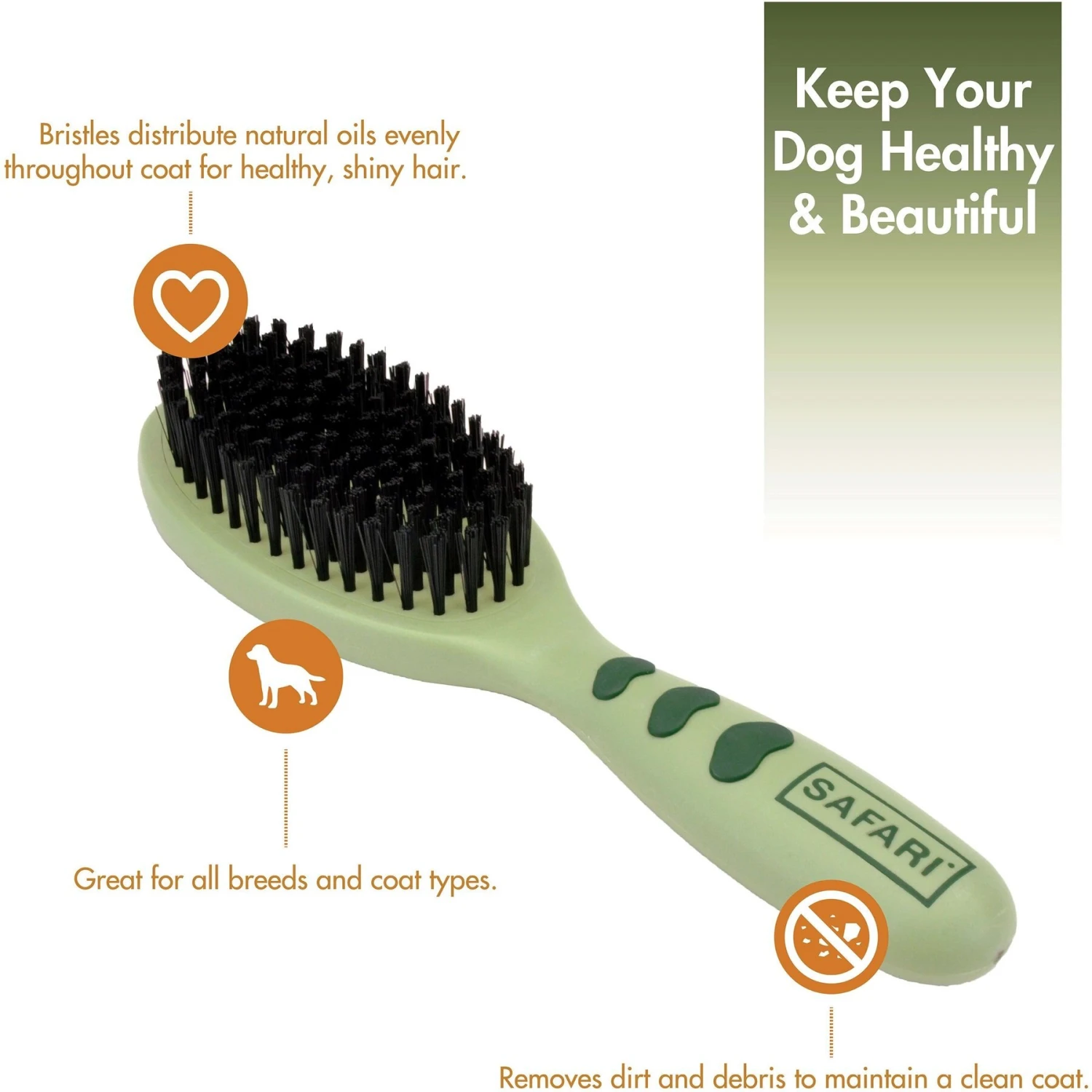 Safari Bristle Dog Brush - Image 2