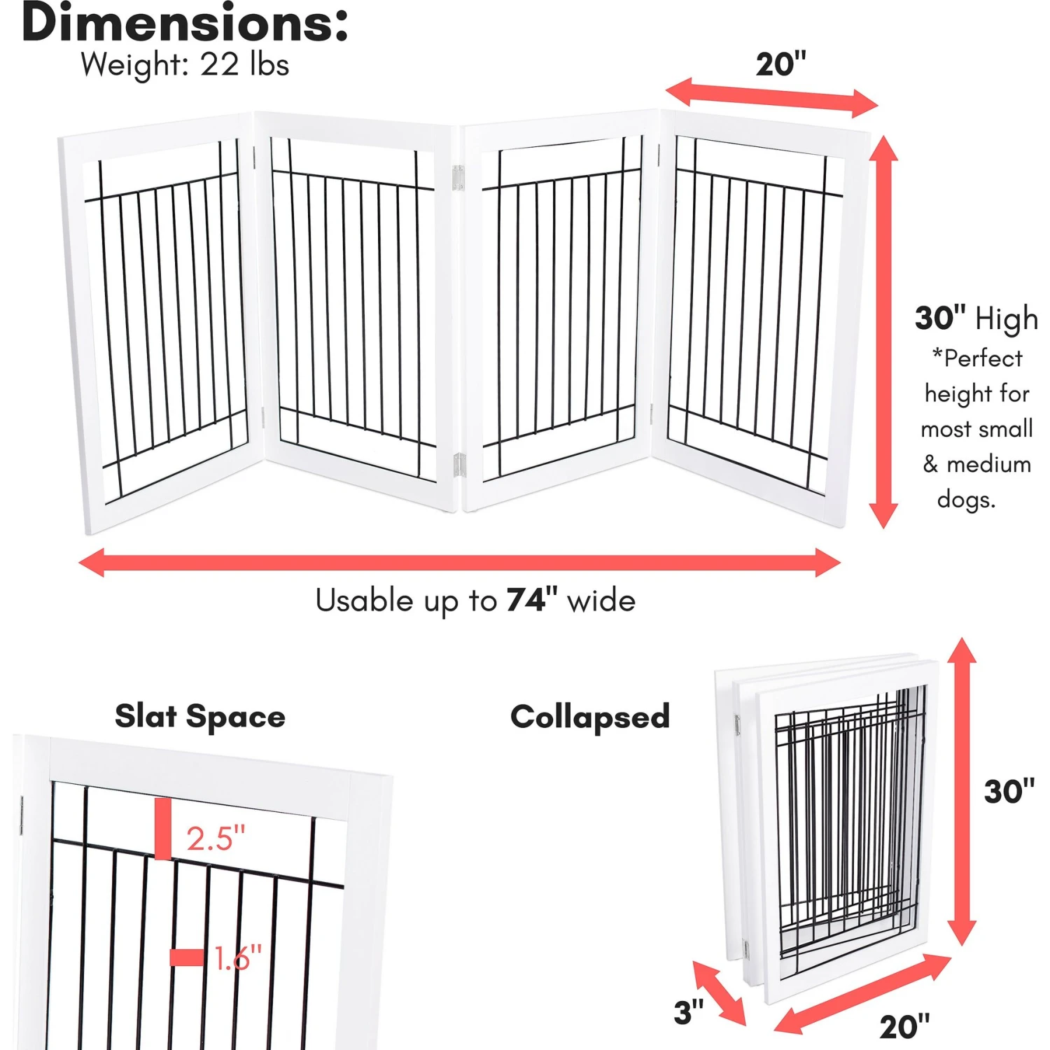 Internet's Best Traditional Wire Dog Gate, 30-in - Image 2
