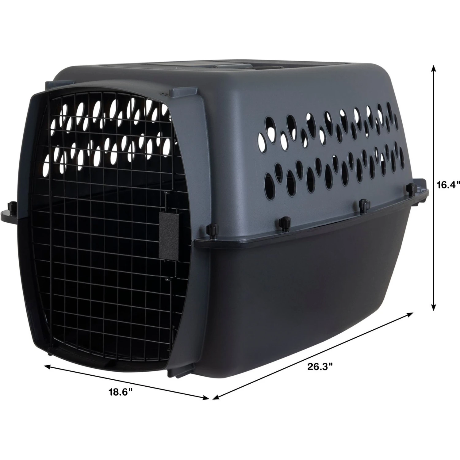 Aspen Pet Dog & Cat Kennel, Gray/Black