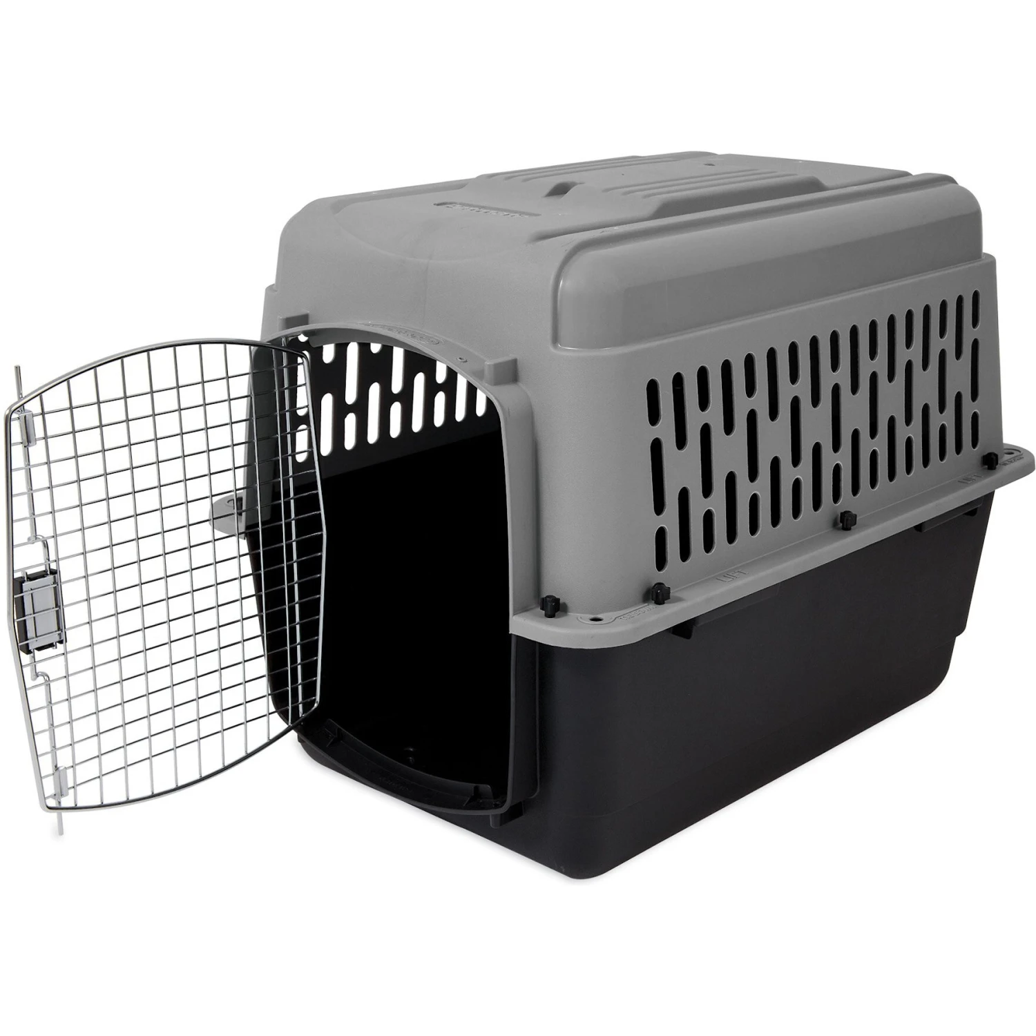 Aspen Pet Traditional Dog & Cat Kennel, Gray/Black