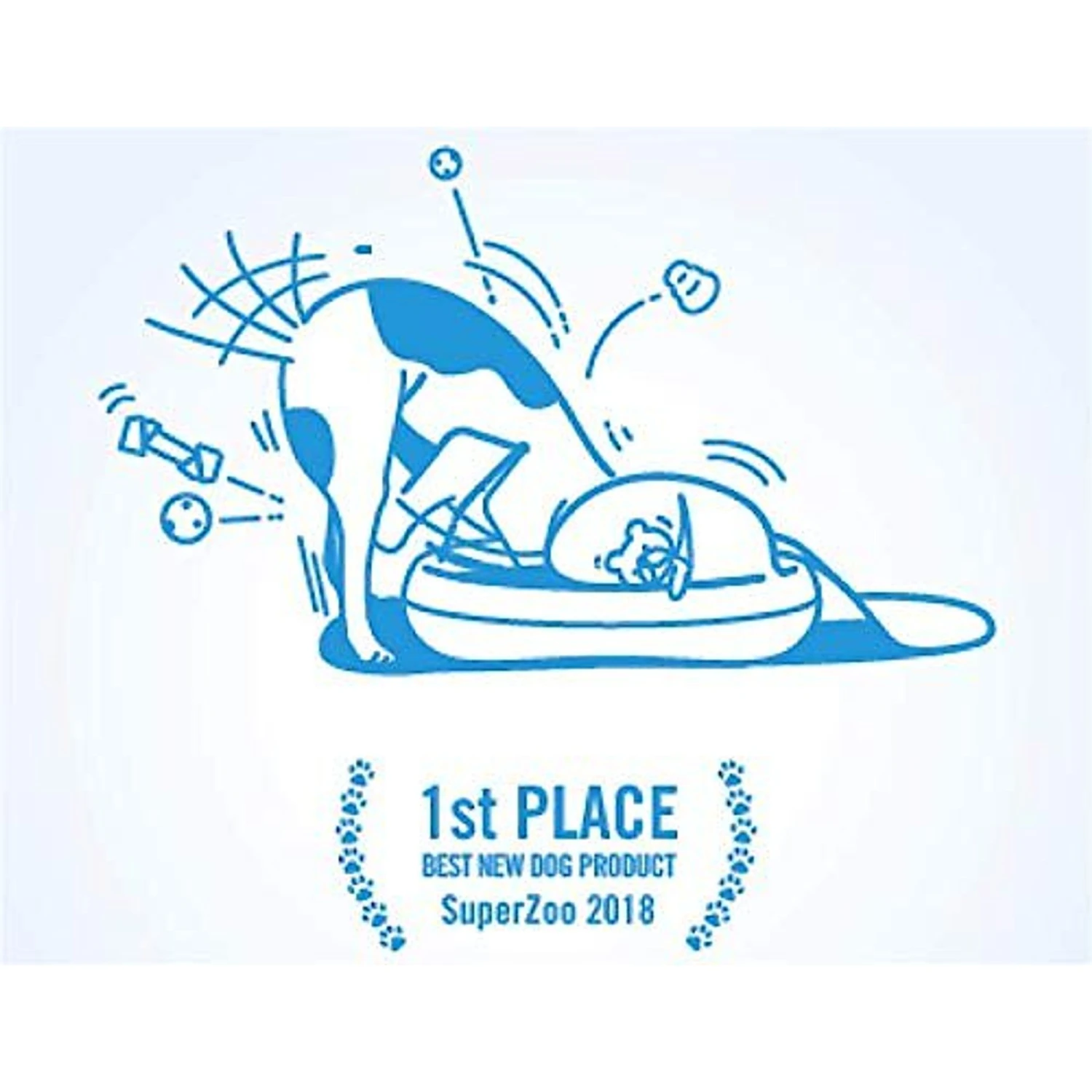 IFetch IDig Stay Dog Toy, Blue - Image 7