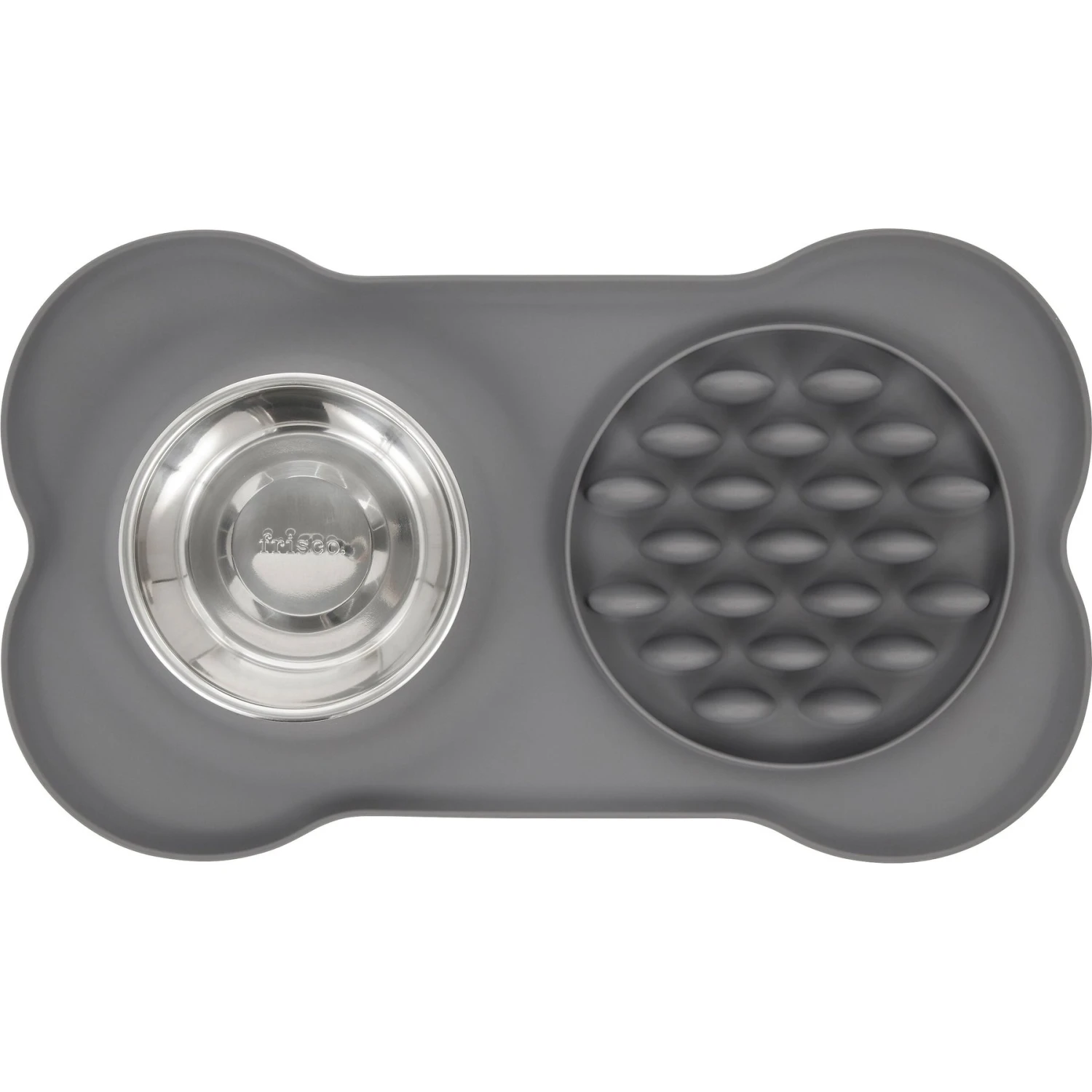 Frisco Silicone Slow Feeder Mat With Stainless Steel Bowl - Image 4