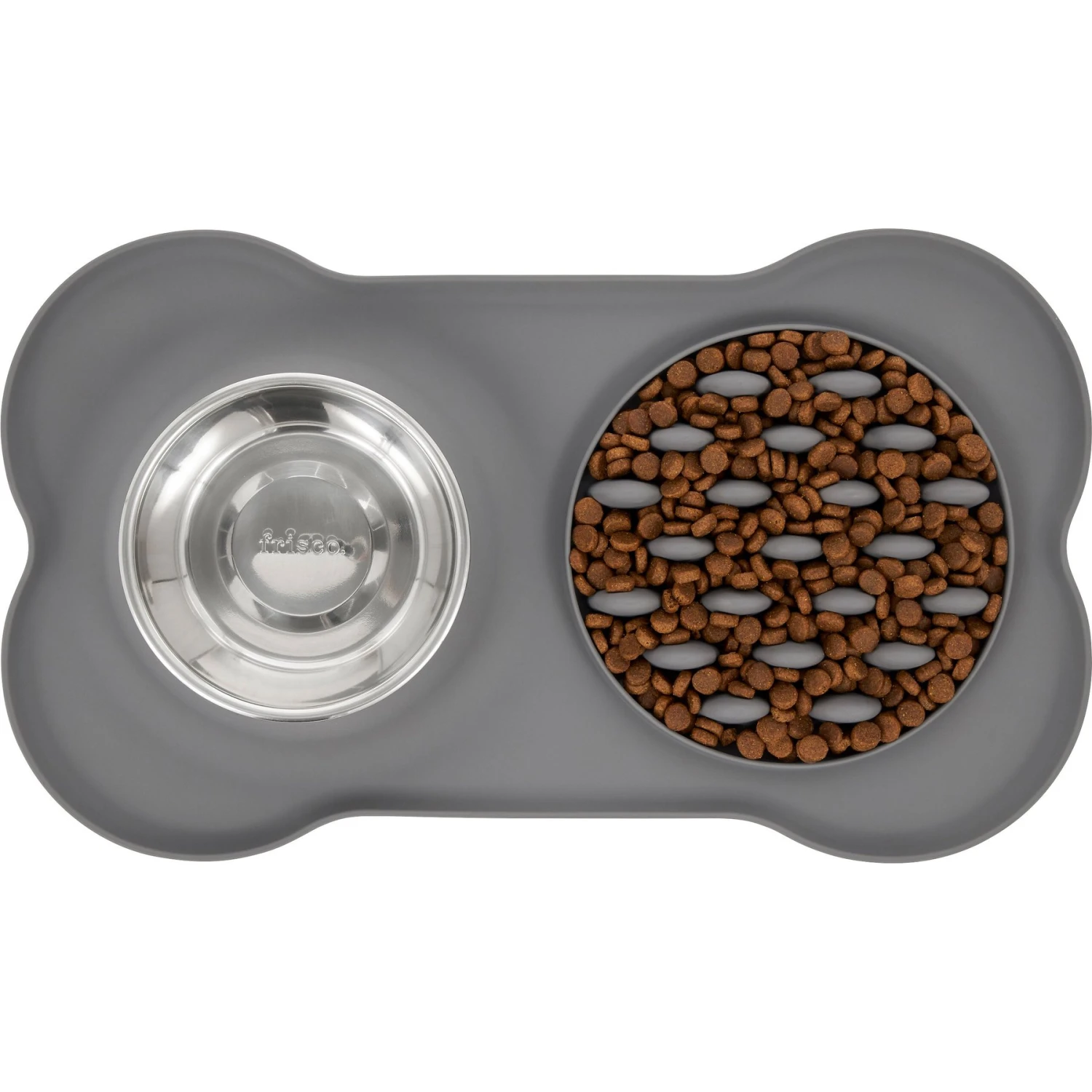 Frisco Silicone Slow Feeder Mat With Stainless Steel Bowl - Image 5