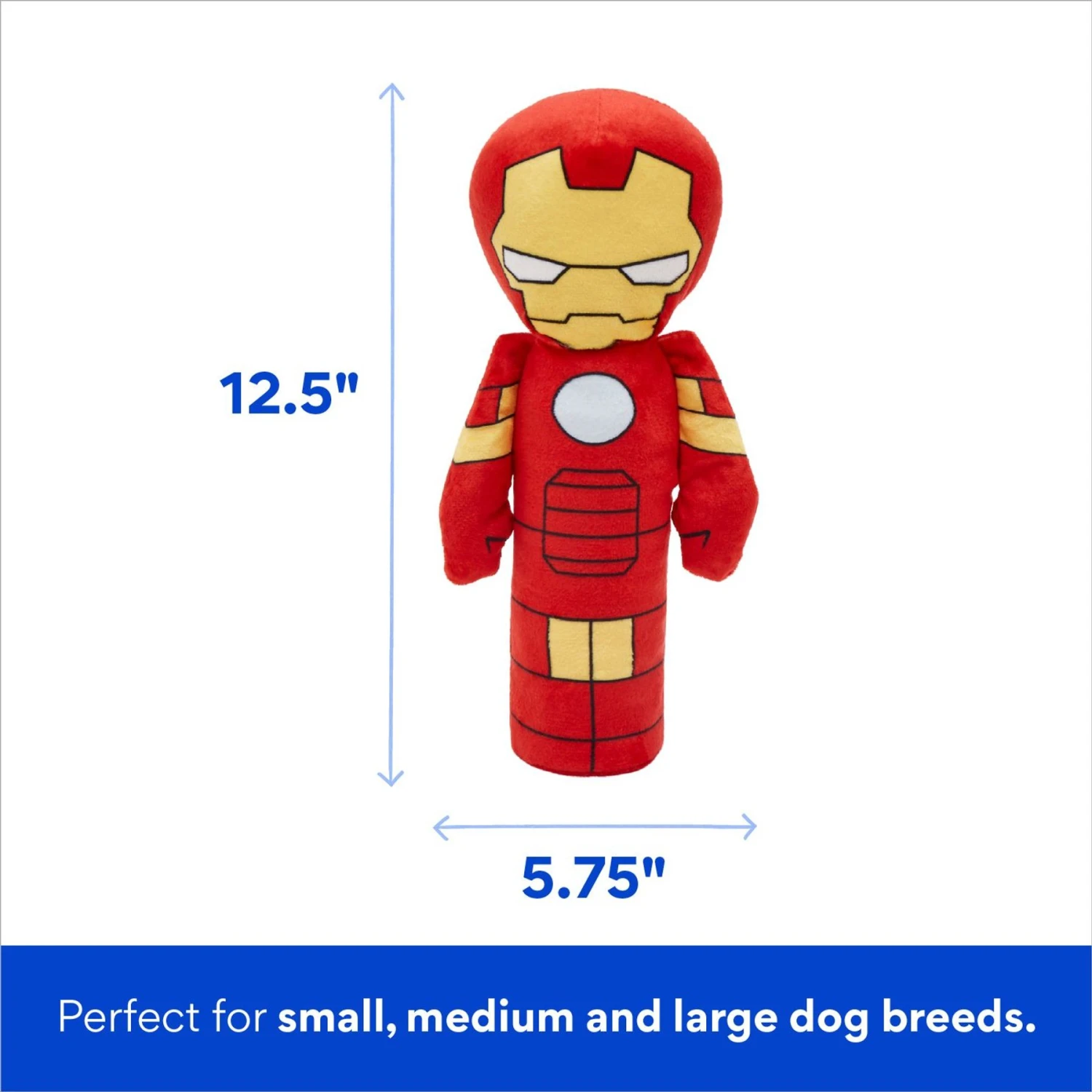 Marvel 's Ironman Bottle Plush Squeaky Dog Toy - Image 2