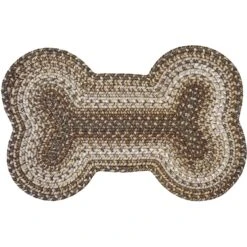 Homespice Bone Shaped Ultra Durable Braided Dog & Cat Placemat