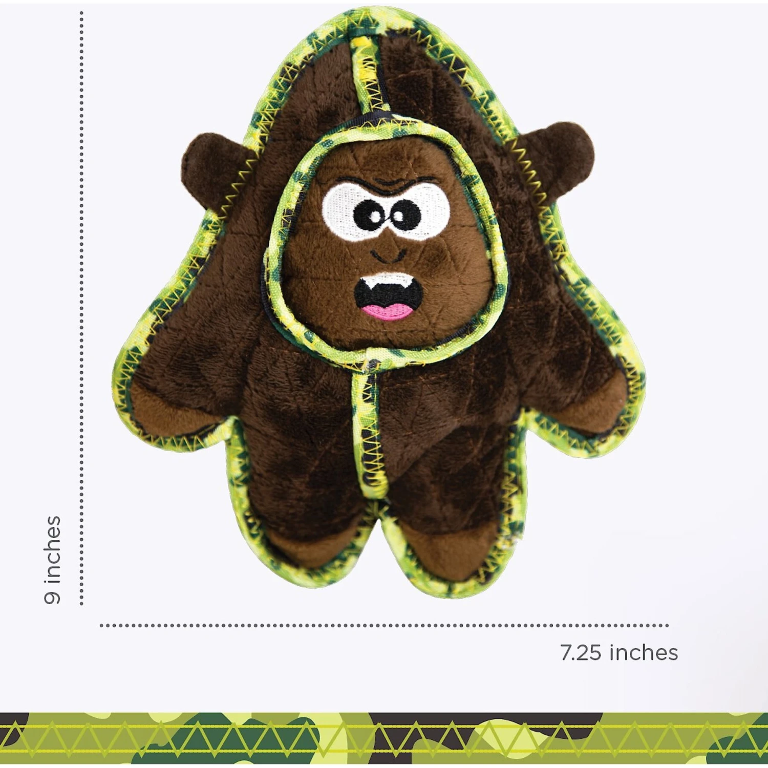 Outward Hound Xtreme Seamz Gorilla Squeaky Plush Dog Toy - Image 5