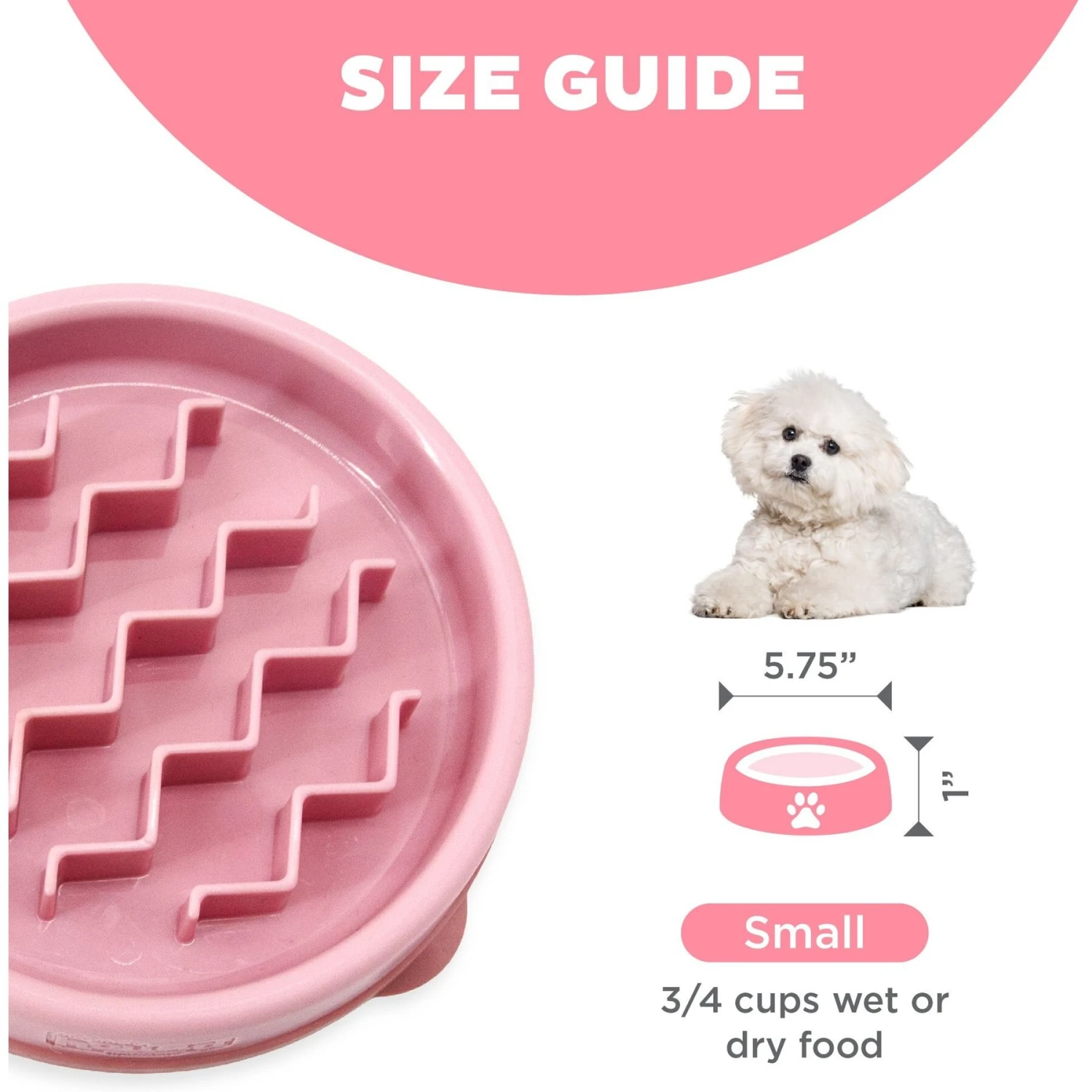 Outward Hound Non-Skid Plastic Slow Feeder Wave Dog Bowl - Image 5