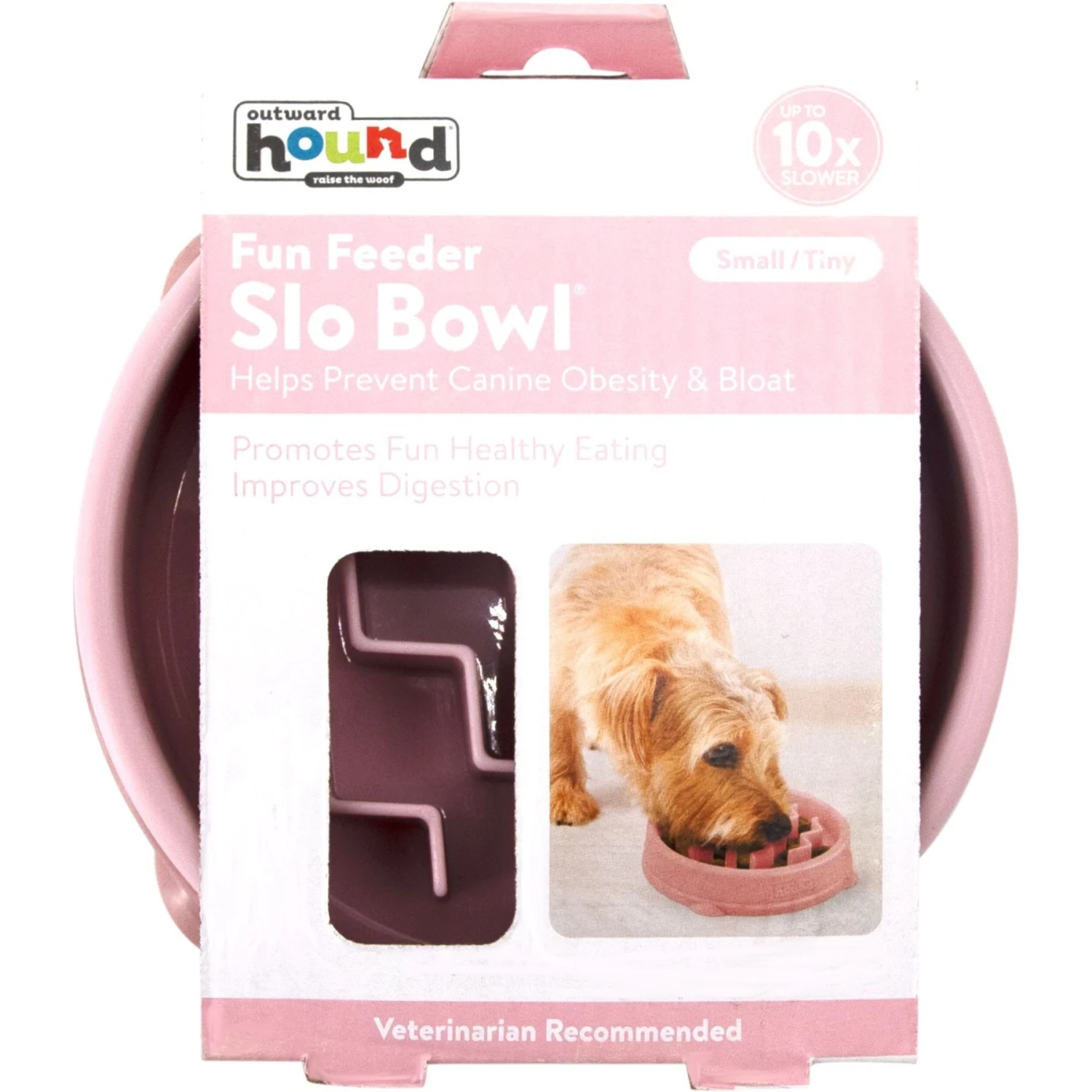 Outward Hound Non-Skid Plastic Slow Feeder Wave Dog Bowl - Image 7