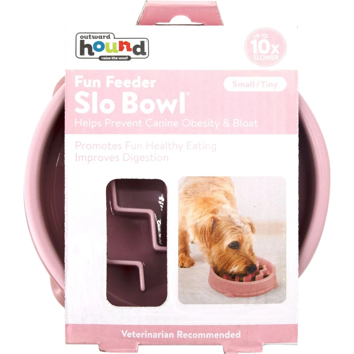 Outward Hound Non-Skid Plastic Slow Feeder Wave Dog Bowl - Image 8