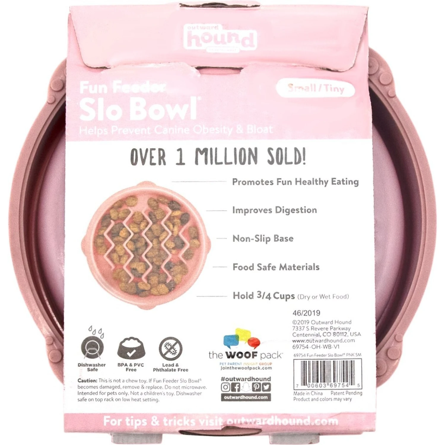 Outward Hound Non-Skid Plastic Slow Feeder Wave Dog Bowl - Image 9