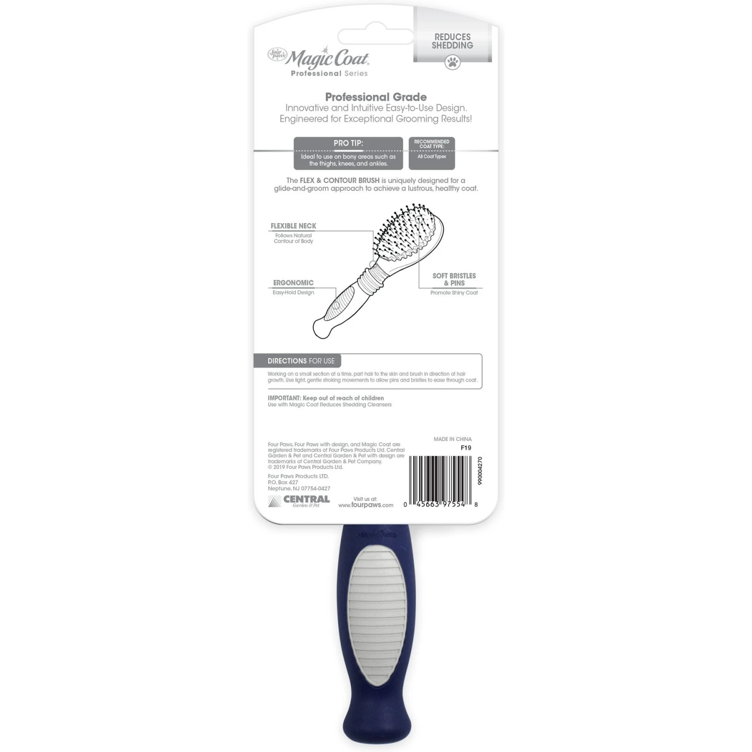 Four Paws Magic Coat Professional Series Comfort & Contour Pin And Bristle Dog Brush - Image 9