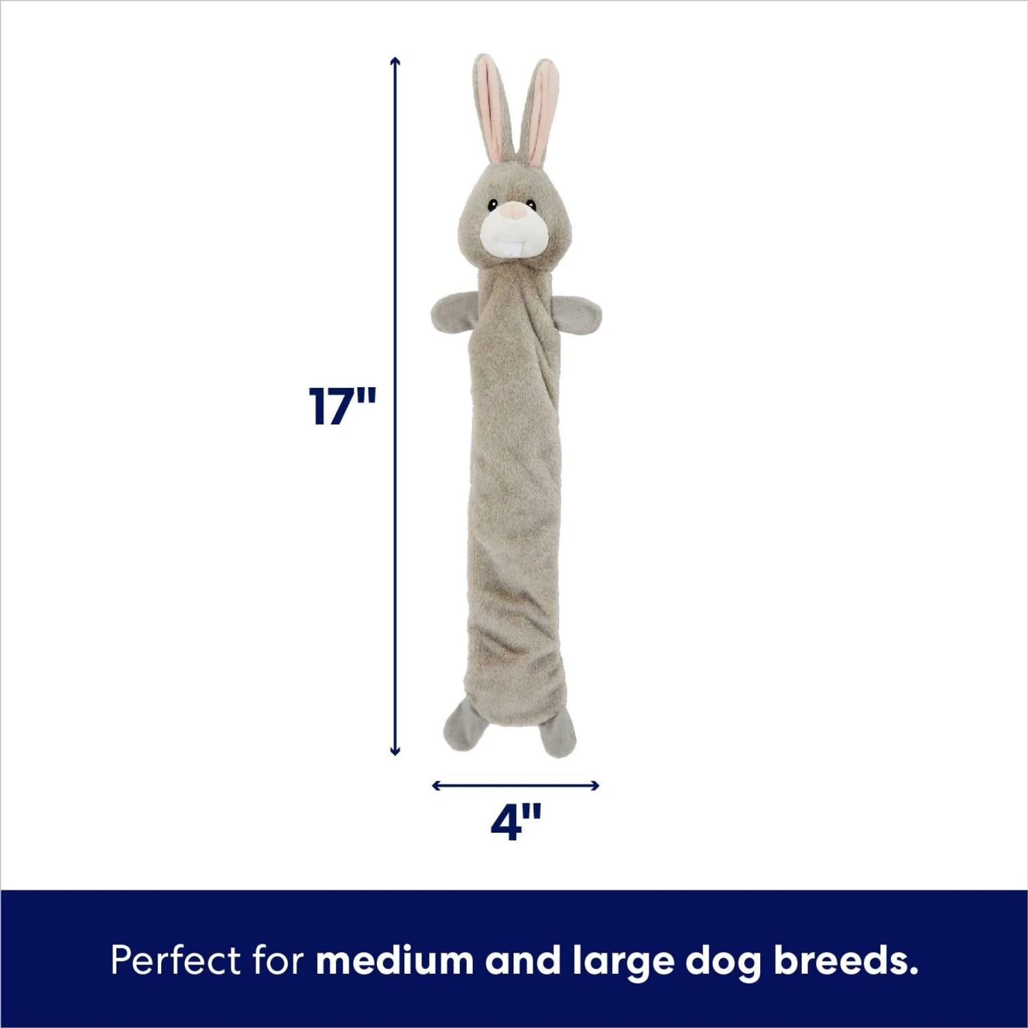 Frisco Bunny Bungee Plush Squeaky Dog Toy - Image 2