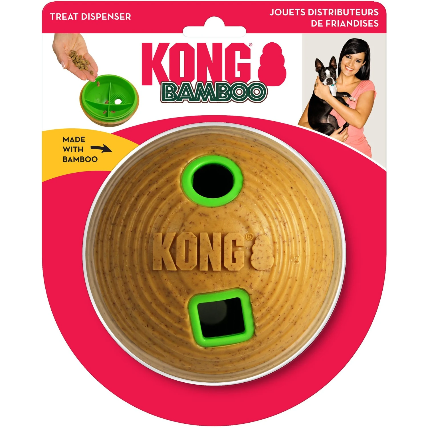 KONG Bamboo Feeder Ball Dog Toy - Image 4