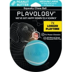 Playology Scented Squeaky Chew Ball Dog Toy
