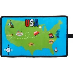 Frisco Road Trip Foldable Map Flat Plush Squeaky Dog Toy