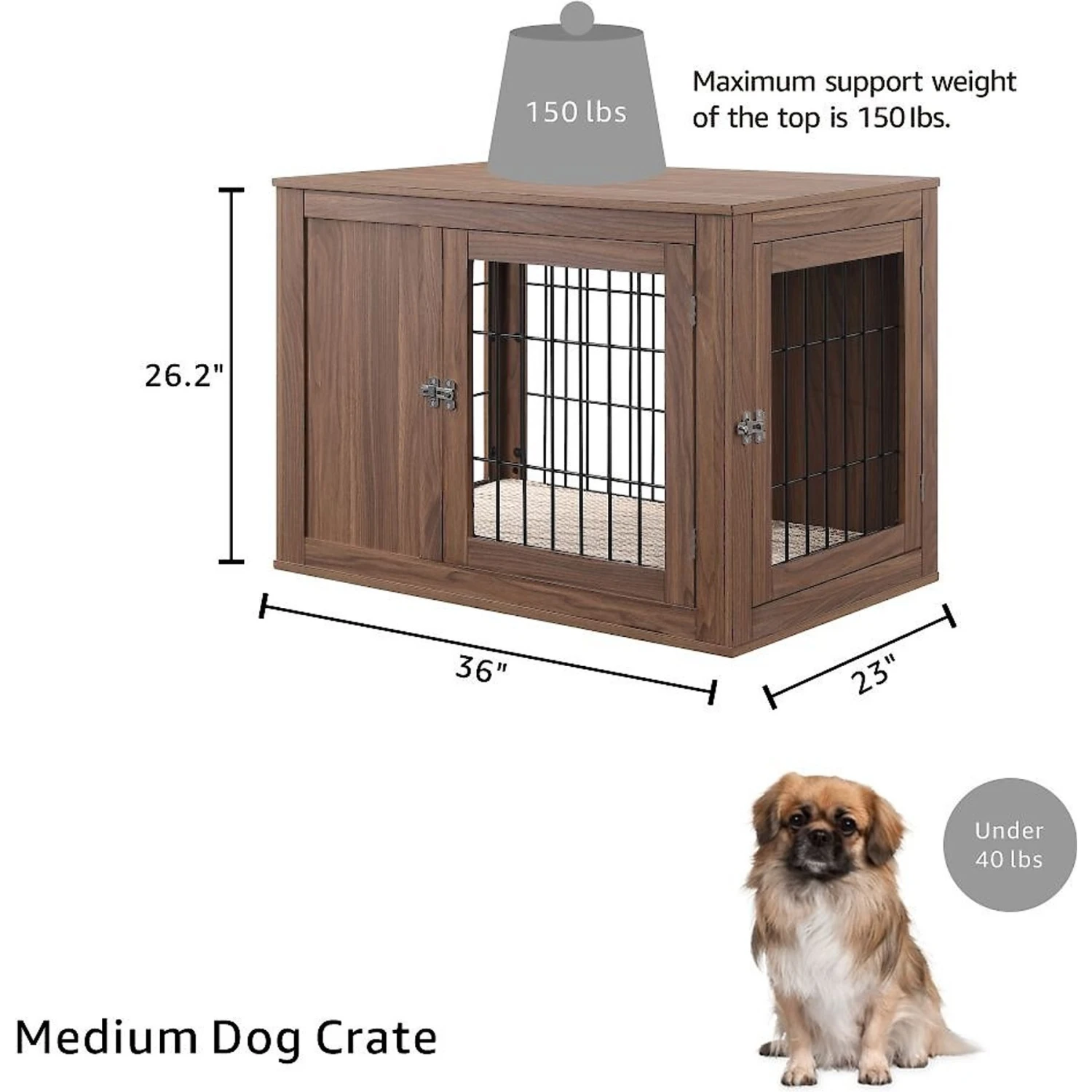 Unipaws Furniture Style Dog Crate - Image 2