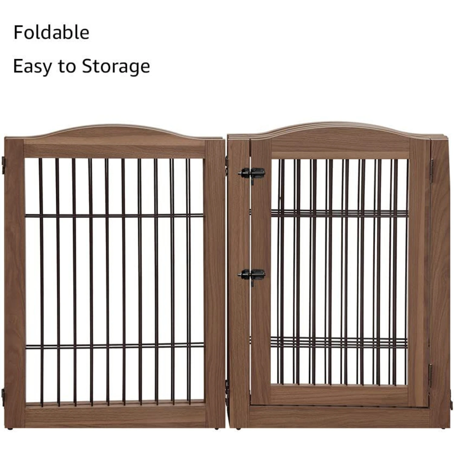 Unipaws 6 Panel Wire Dog Playpen Freestanding Pet Gate - Image 6