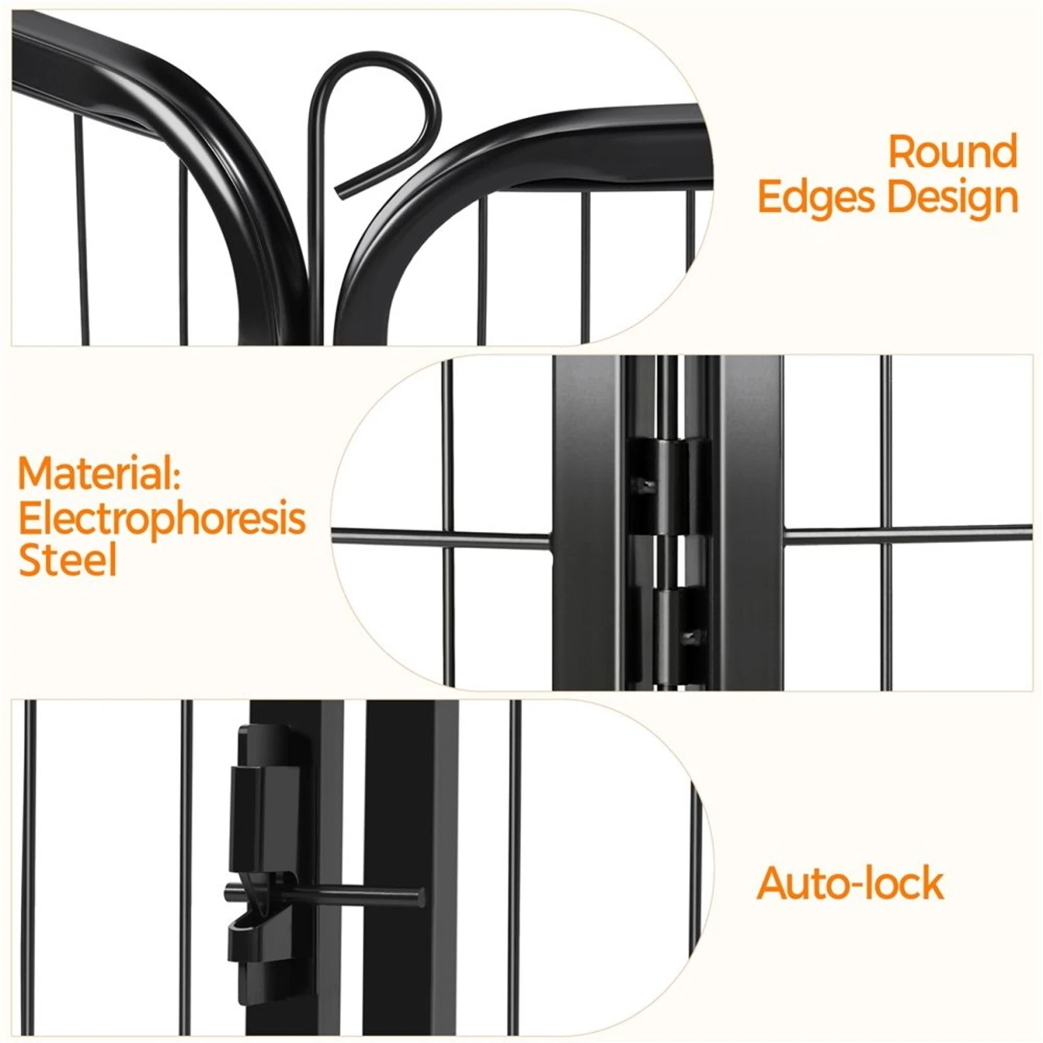 Yaheetech 8-Panel Wire Dog & Cat Exercise Playpen, 26-in W X 32-in H - Image 4