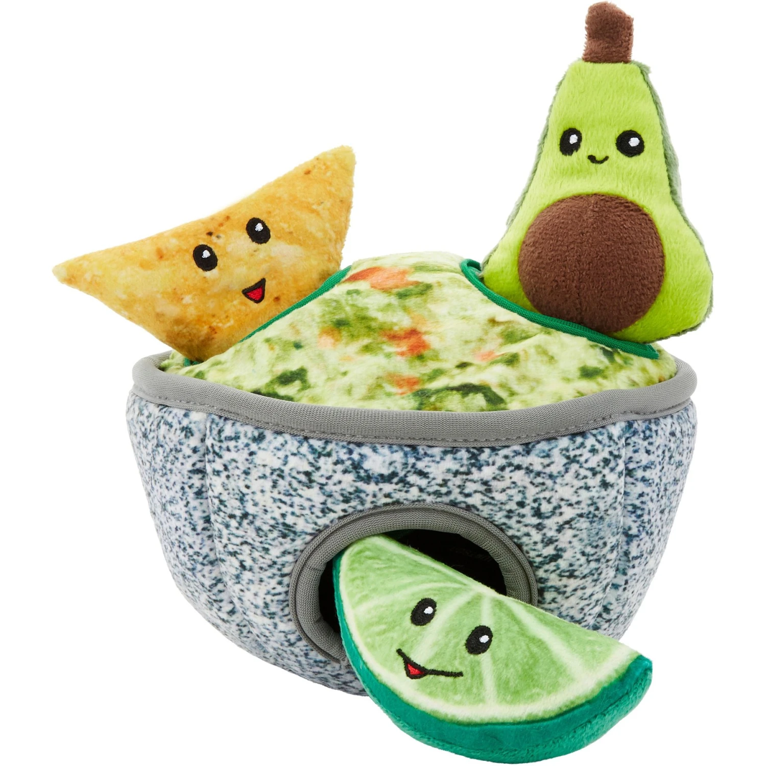 Frisco Guacamole Hide & Seek Puzzle Plush Squeaky Dog Toy & Frisco Guacamole Hide & Seek Puzzle Plush Squeaky Dog Toy Refills - Image 2