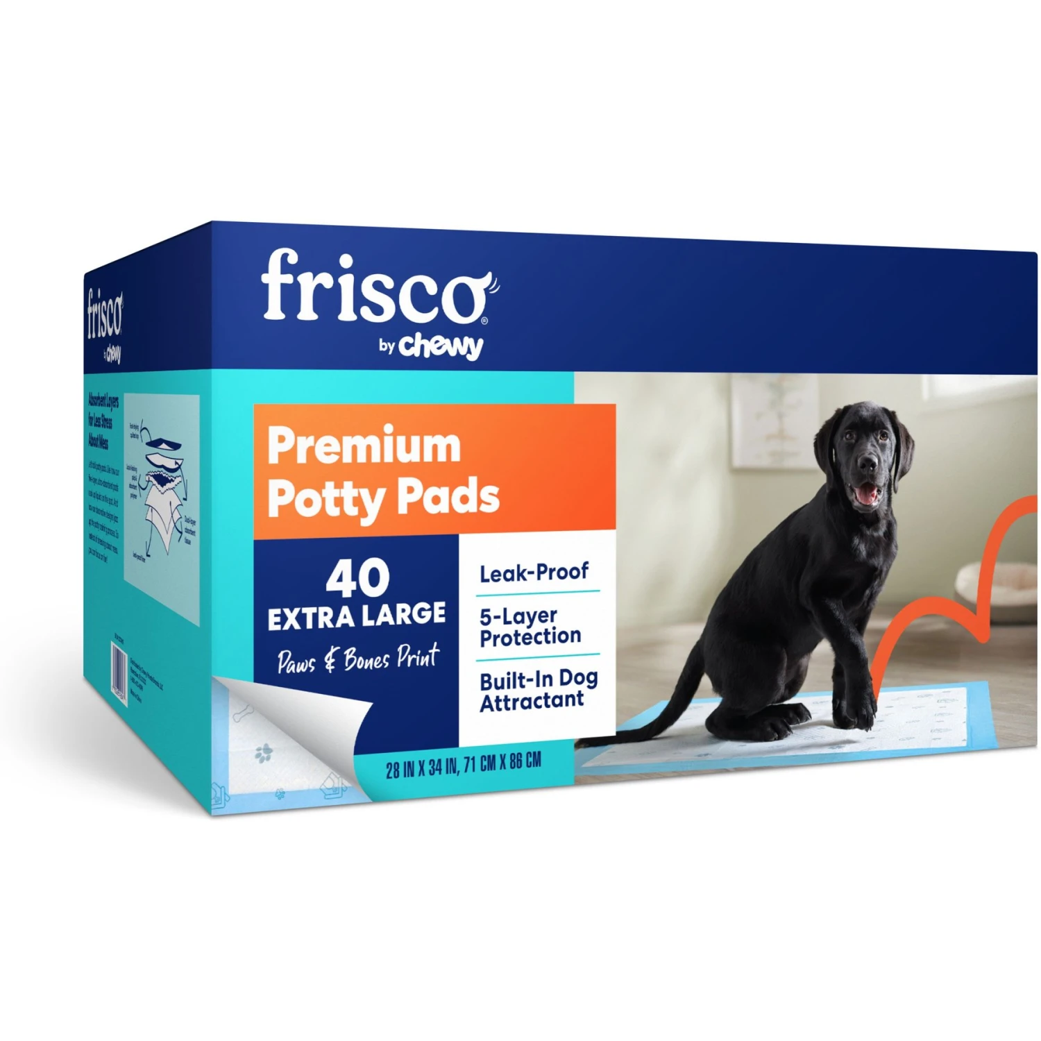 Frisco Fold & Carry Single Door Collapsible Wire Dog Crate & Frisco Premium Extra Large Printed Dog Training & Potty Pads - Image 6