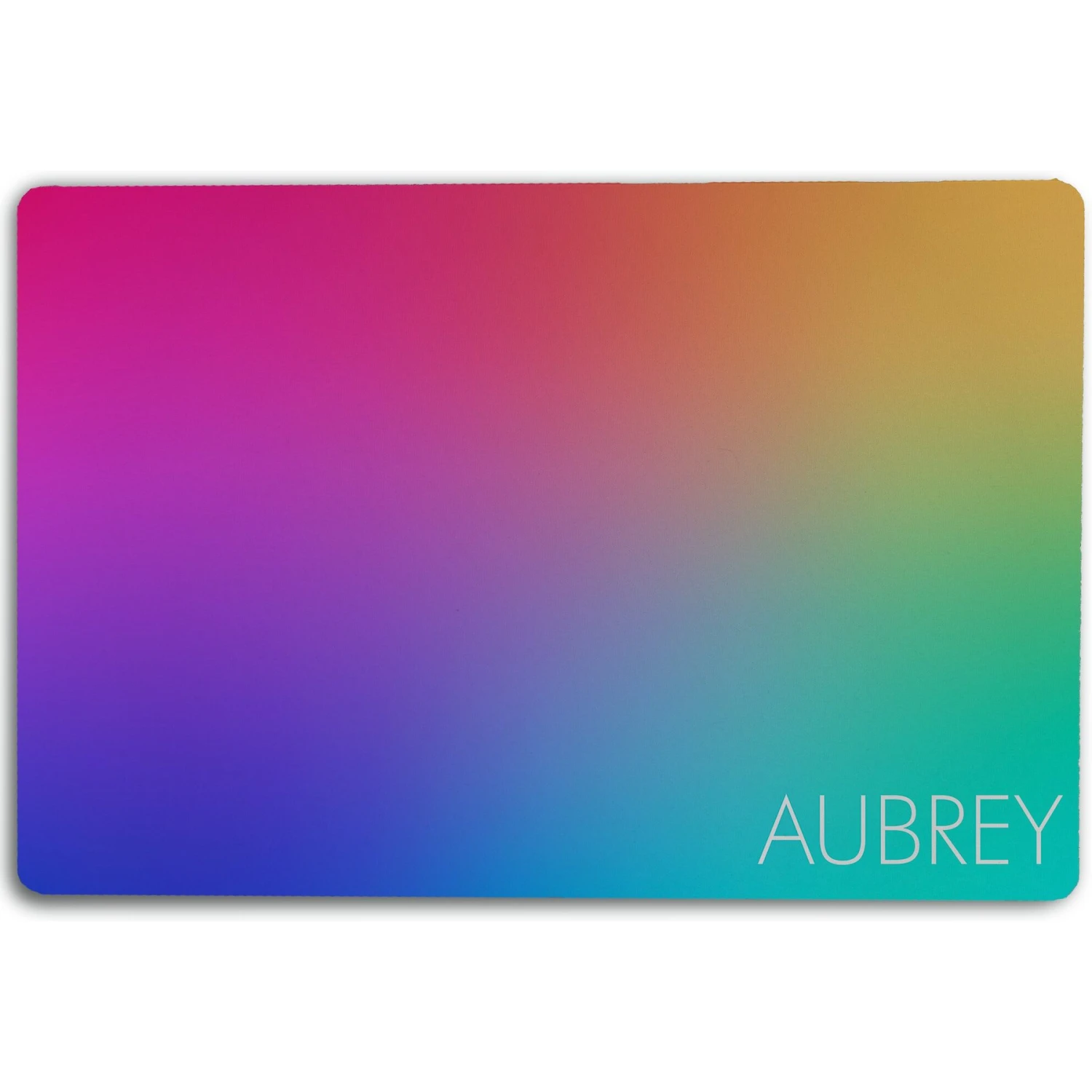 904 Custom Personalized Rainbow Watercolor Modern Dog & Cat Placemat