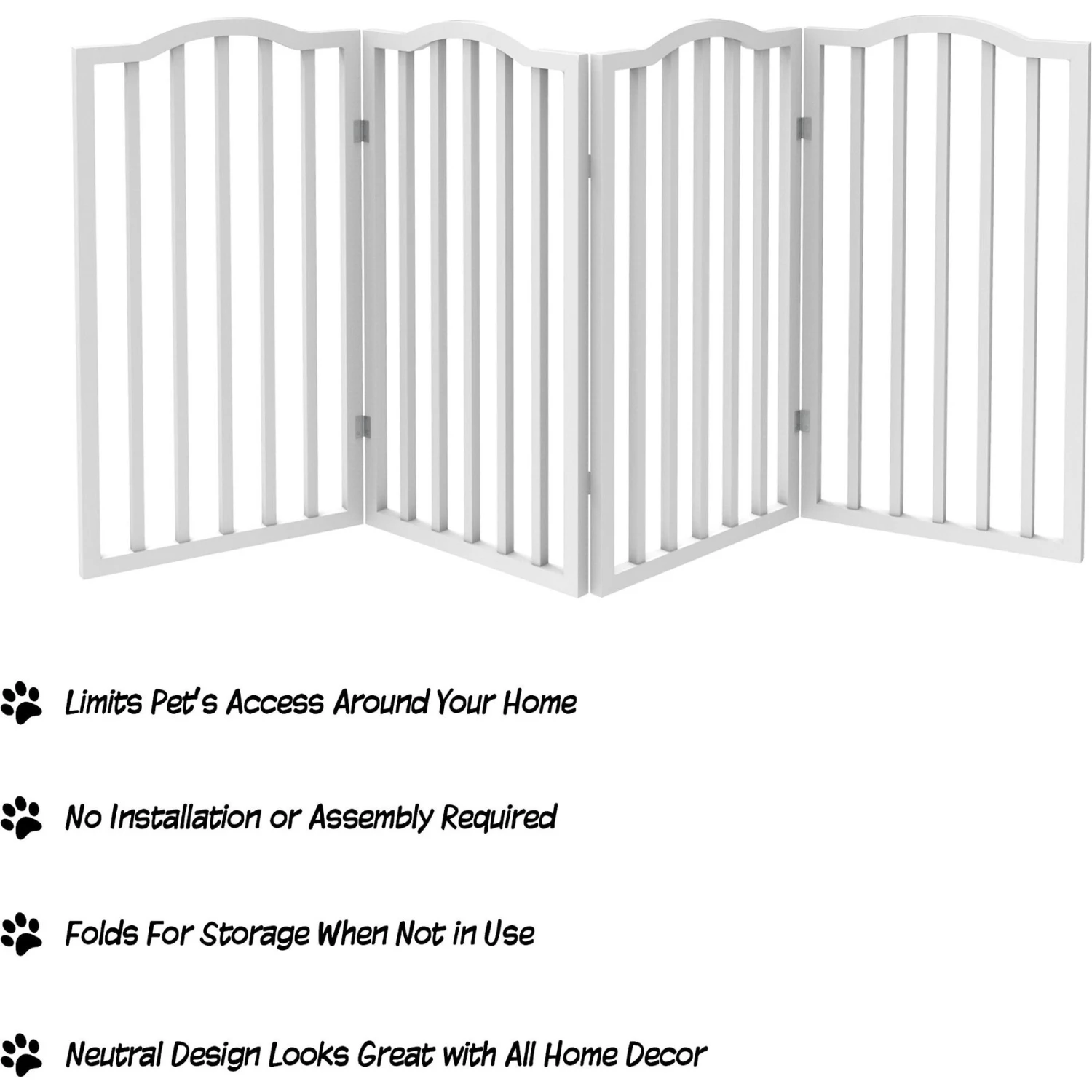 Pet Adobe 4-Panel Freestanding Dog & Cat Gate - Image 3