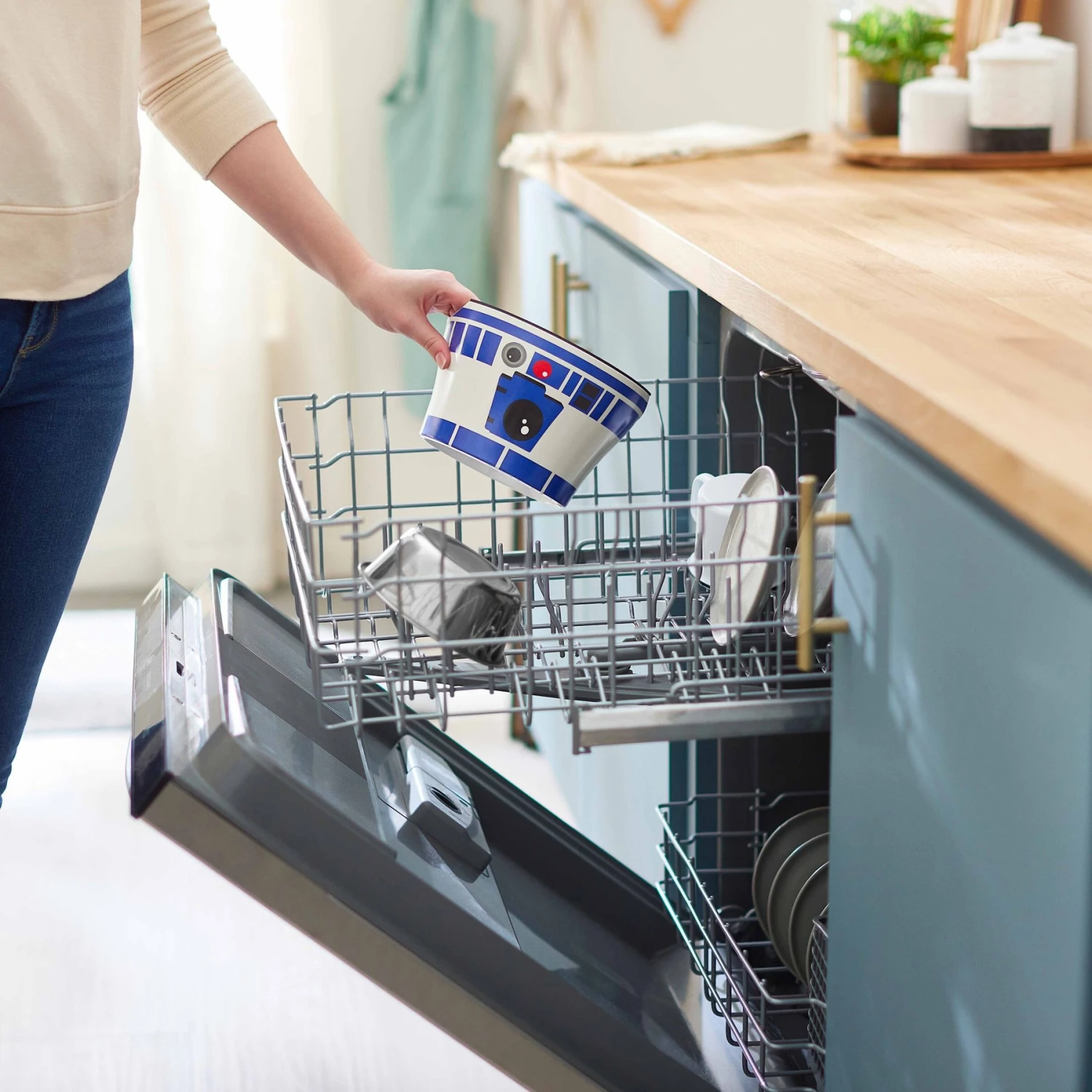 STAR WARS R2-D2 Elevated Melamine Stainless Steel Dog & Cat Bowl, 1.5 Cup - Image 6