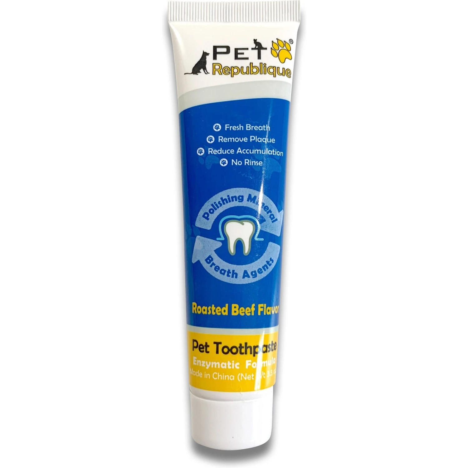 Pet Republique Enzymatic Toothpaste Kit With Handle Toothbrushes Beef Flavor For Dogs & Cats, 3.5-oz - Image 3