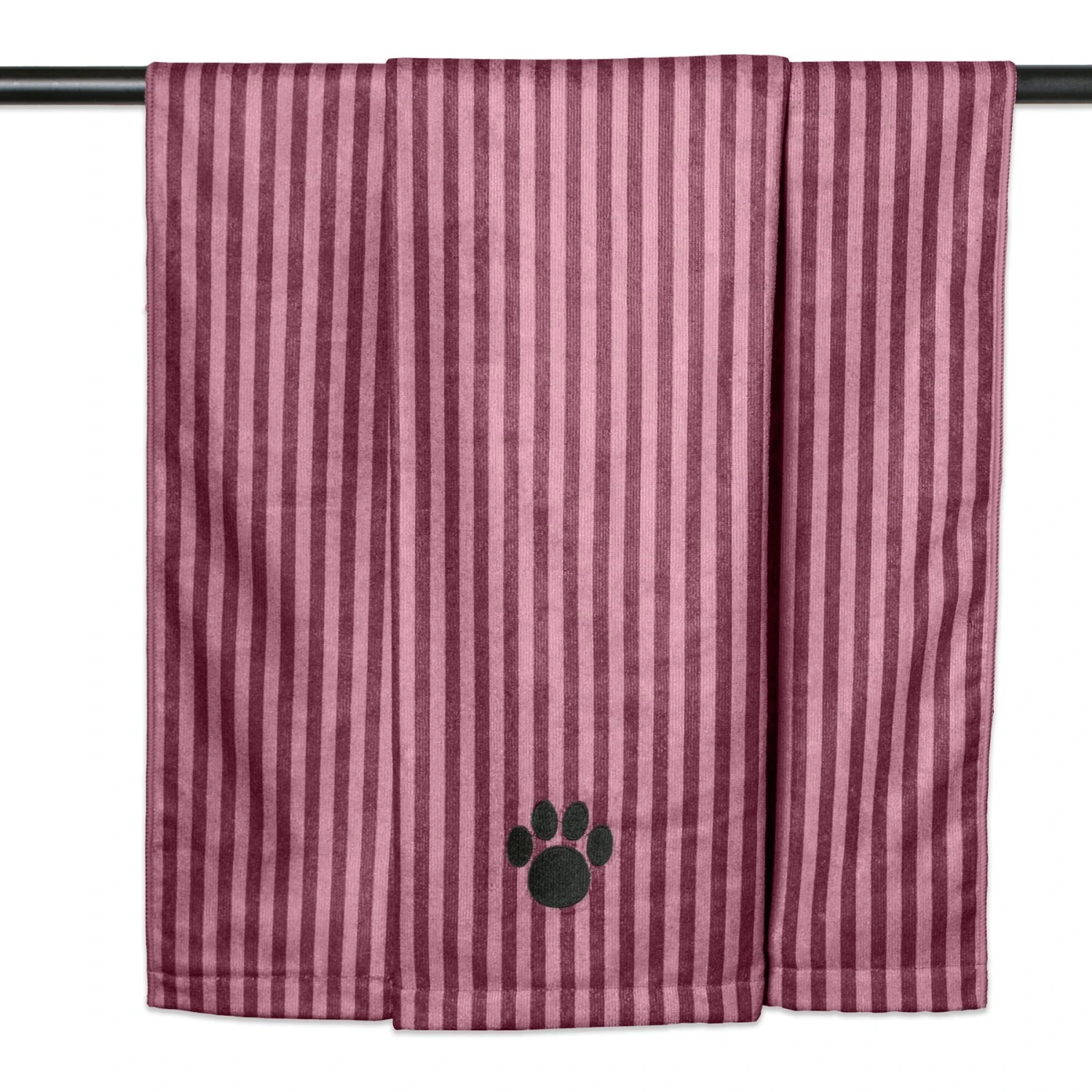 Bone Dry Striped Embroidered Paw Dog & Cat Towel - Image 5