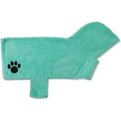 Bone Dry Embroidered Paw Dog & Cat Robe