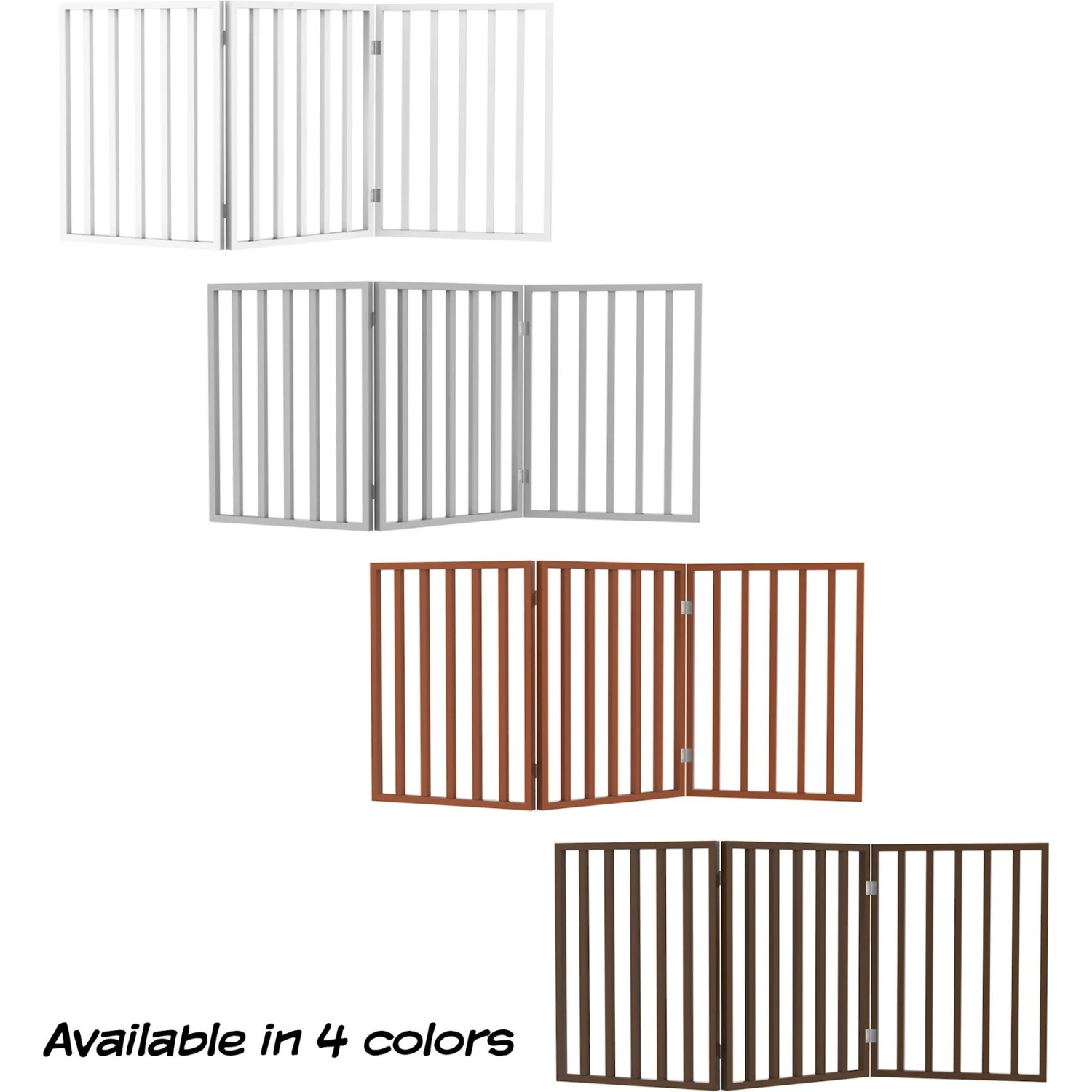 Pet Adobe Freestanding Wooden Folding Dog Gate - Image 6