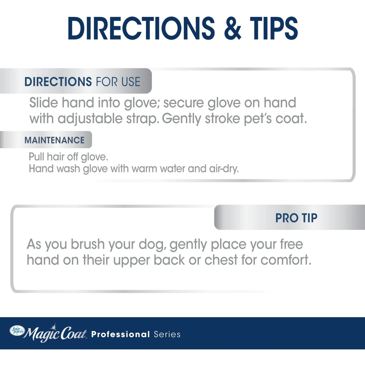 Four Paws Magic Coat Professional Series Comfort Tips Deluxe Dog Grooming Glove - Image 5