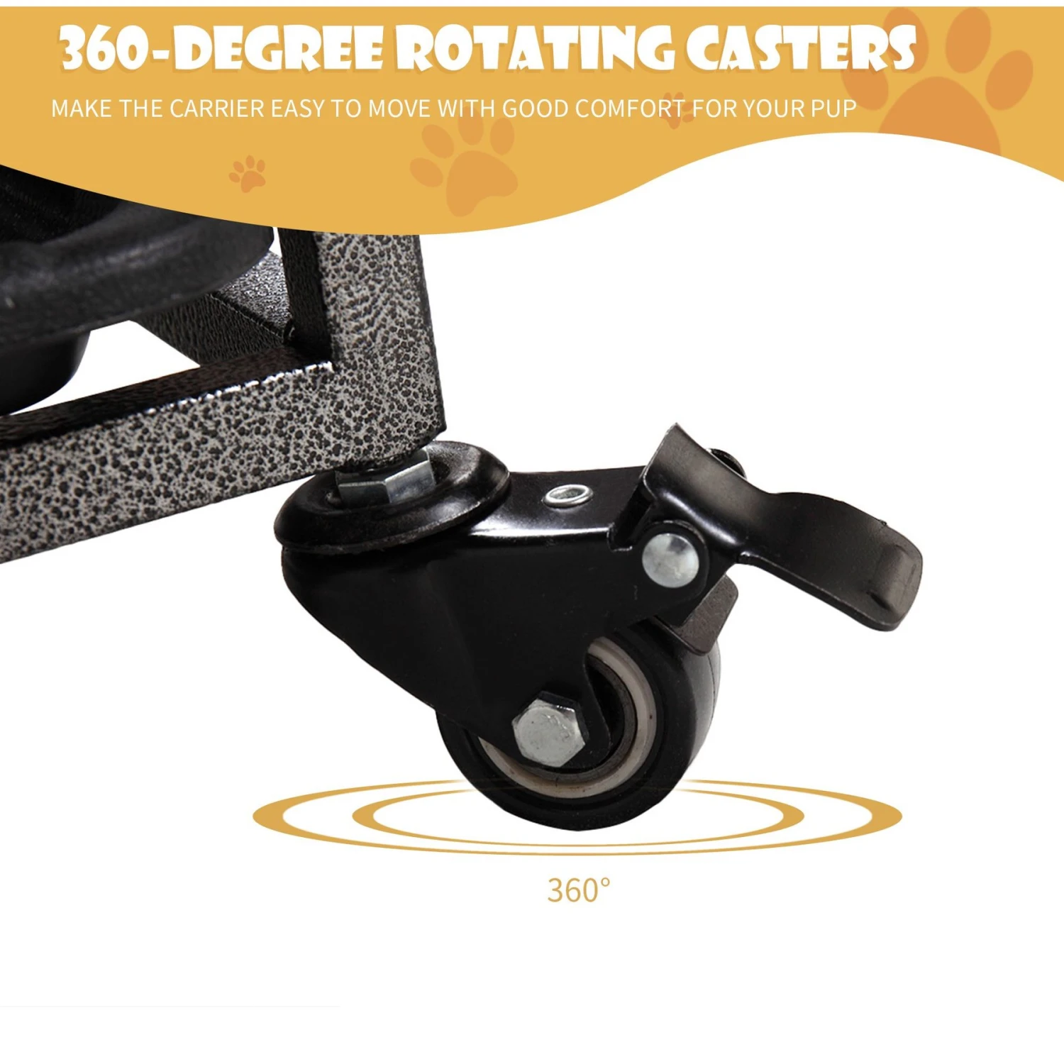 Coziwow By Jaxpety Heavy Duty Dog Crate With Double Door Removable Pan & Caster - Image 7