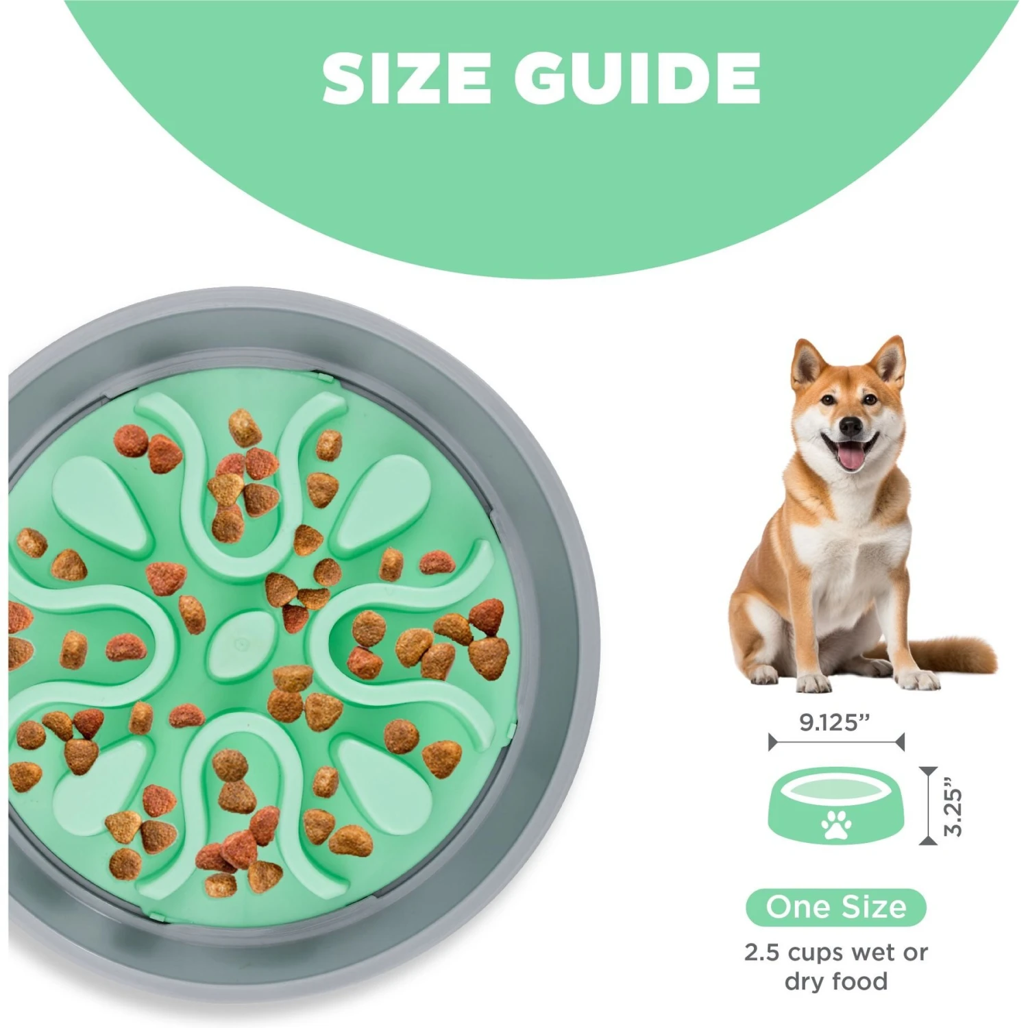 Outward Hound Fun Feeder Wobble Slo-Bowl Dog Bowl, Mint - Image 5