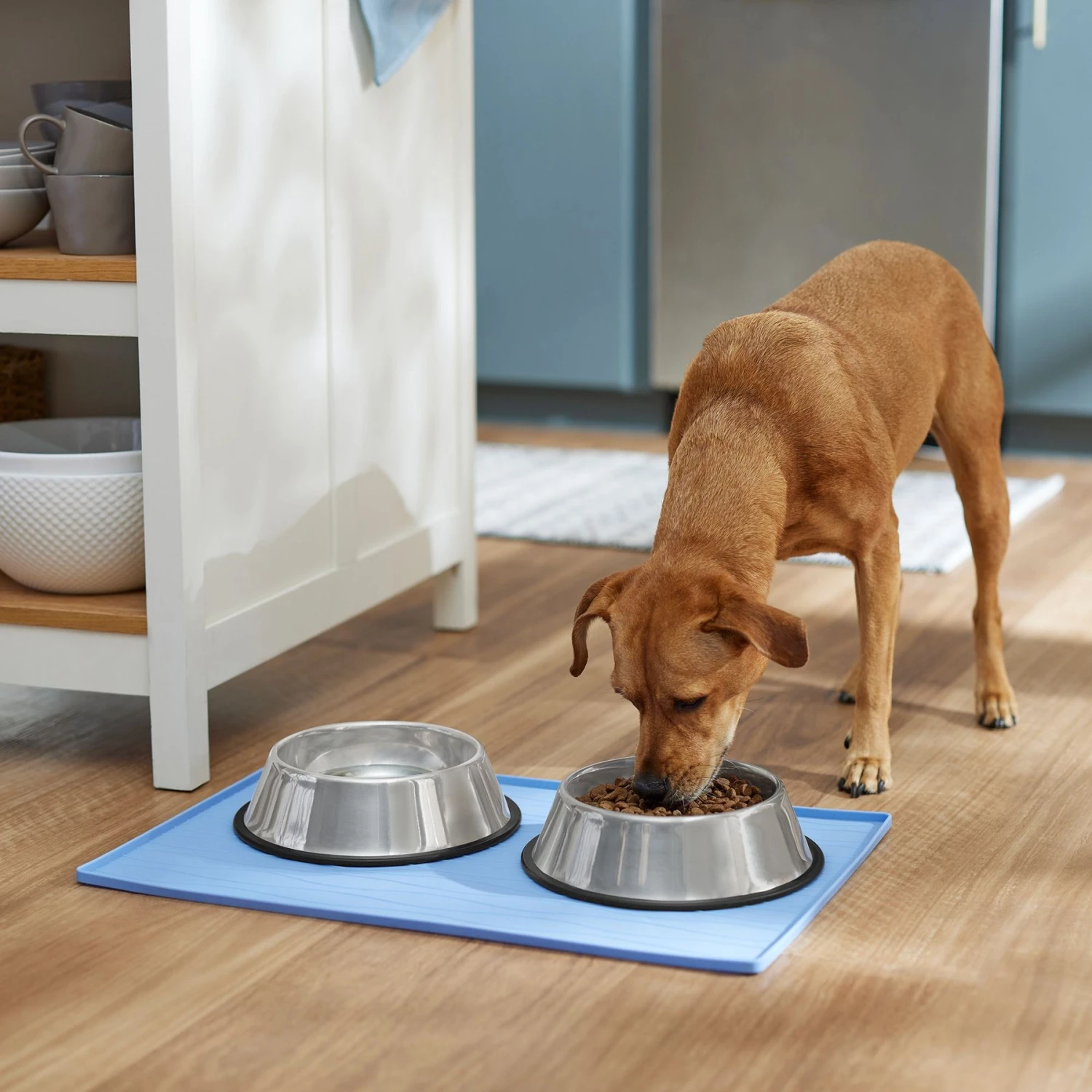 Frisco Silicone Dog & Cat Food Mat, Blue - Image 3