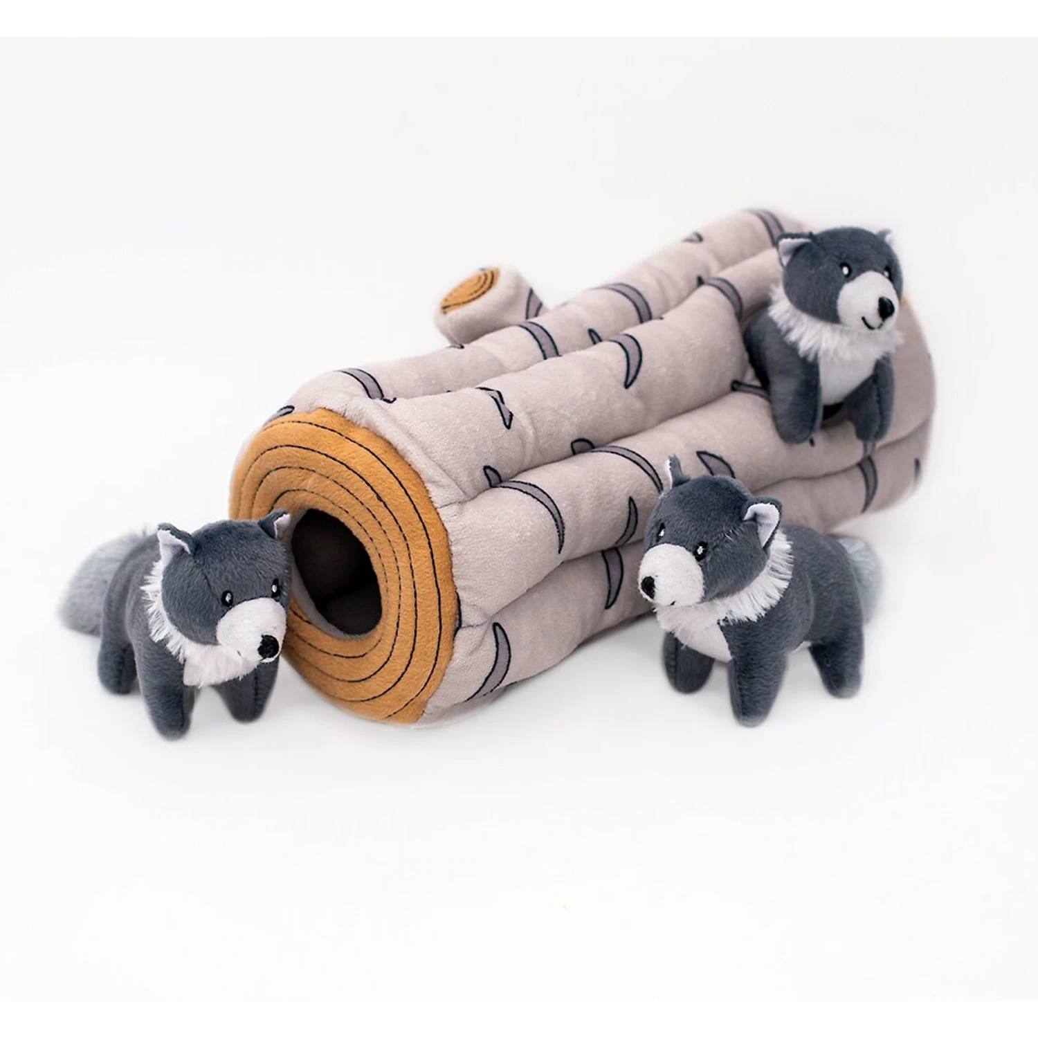 ZippyPaws Zippy Burrow Artic Wolf Plush Dog - Image 2