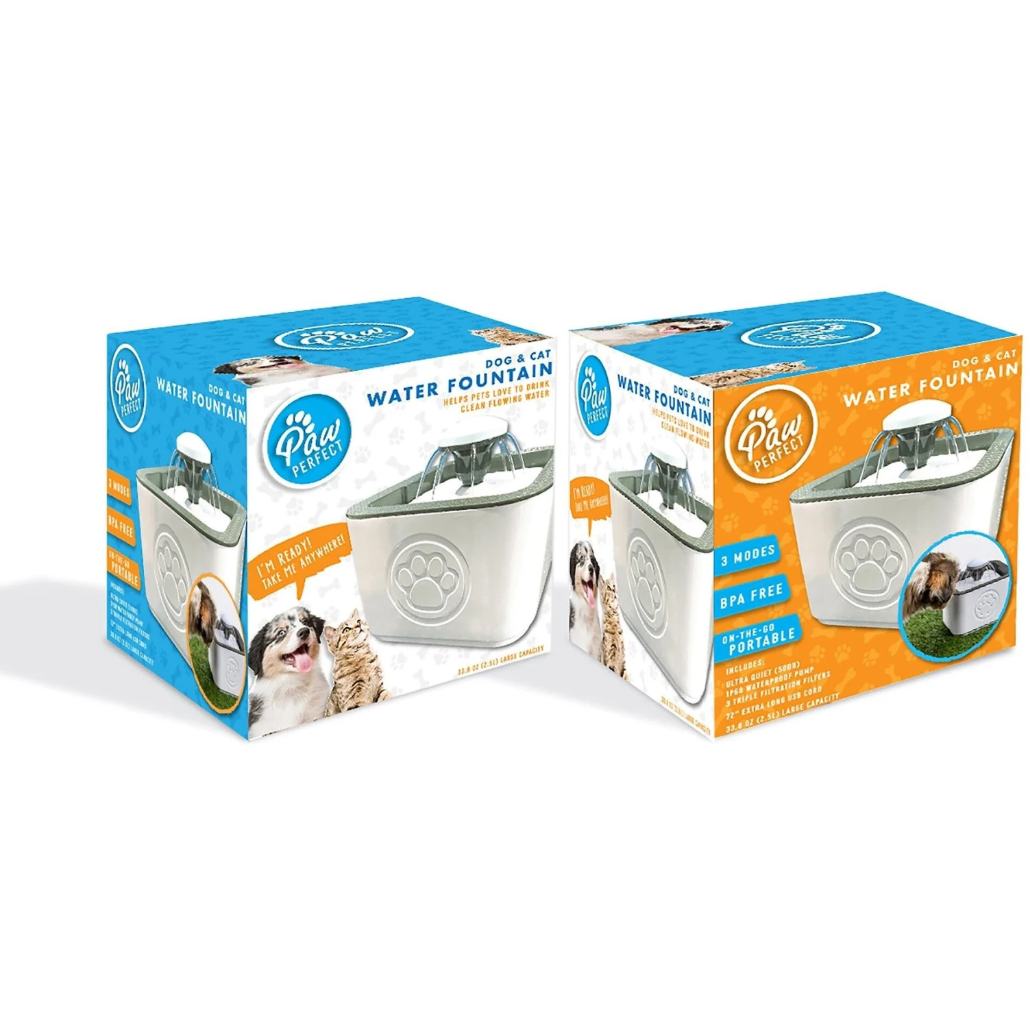 PawPerfect Cat & Dog Water Fountain, White - Image 2