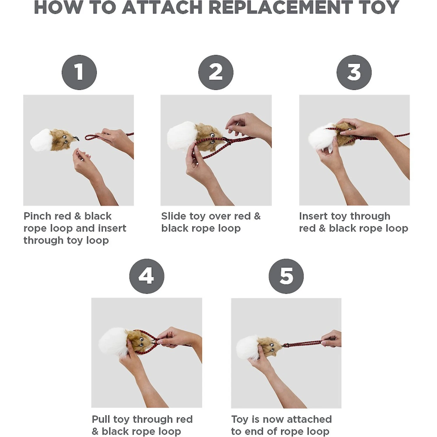 Outward Hound Beaver Tail Teaser Wand Dog Toy Replacement Lure - Image 5