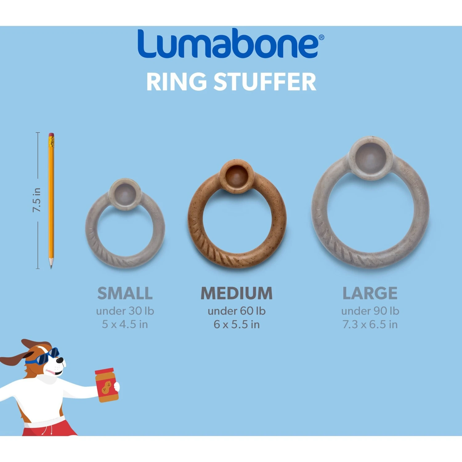 Lumabone Ring-Stuffer Beef Flavor Dog Toy - Image 6