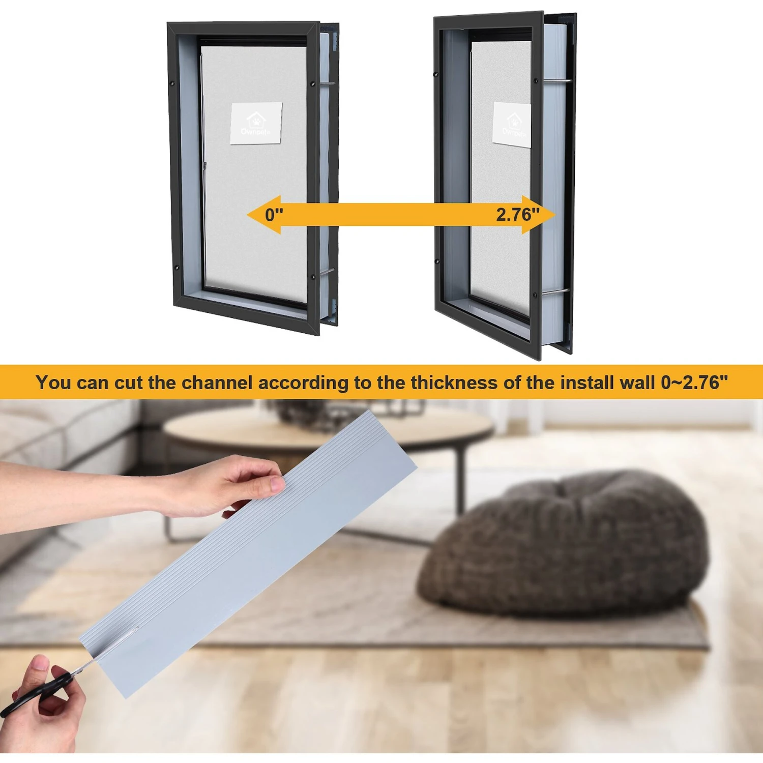 Ownpets Aluminum Magnetic Flap Heavy Duty Dog Door - Image 3
