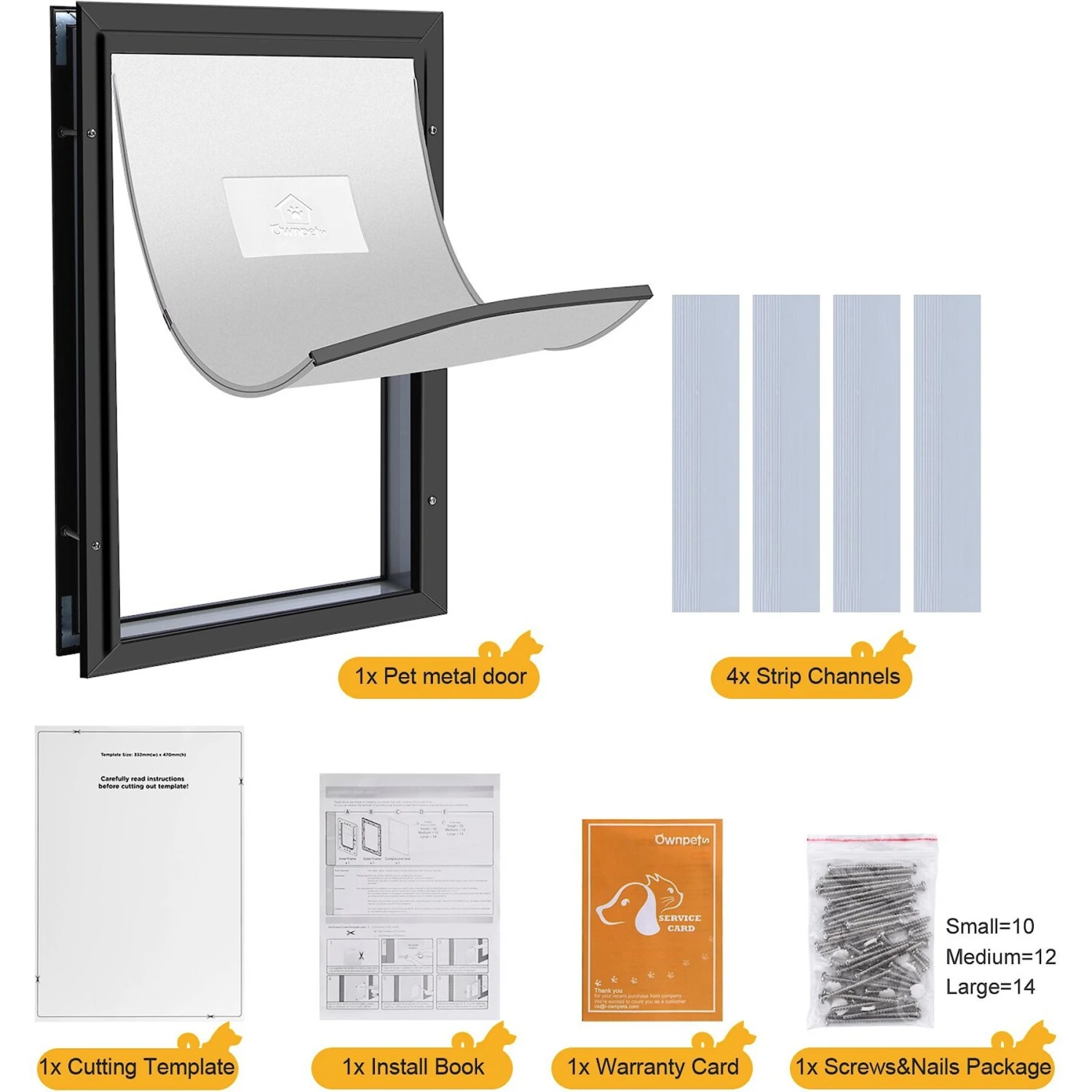 Ownpets Aluminum Magnetic Flap Heavy Duty Dog Door - Image 7