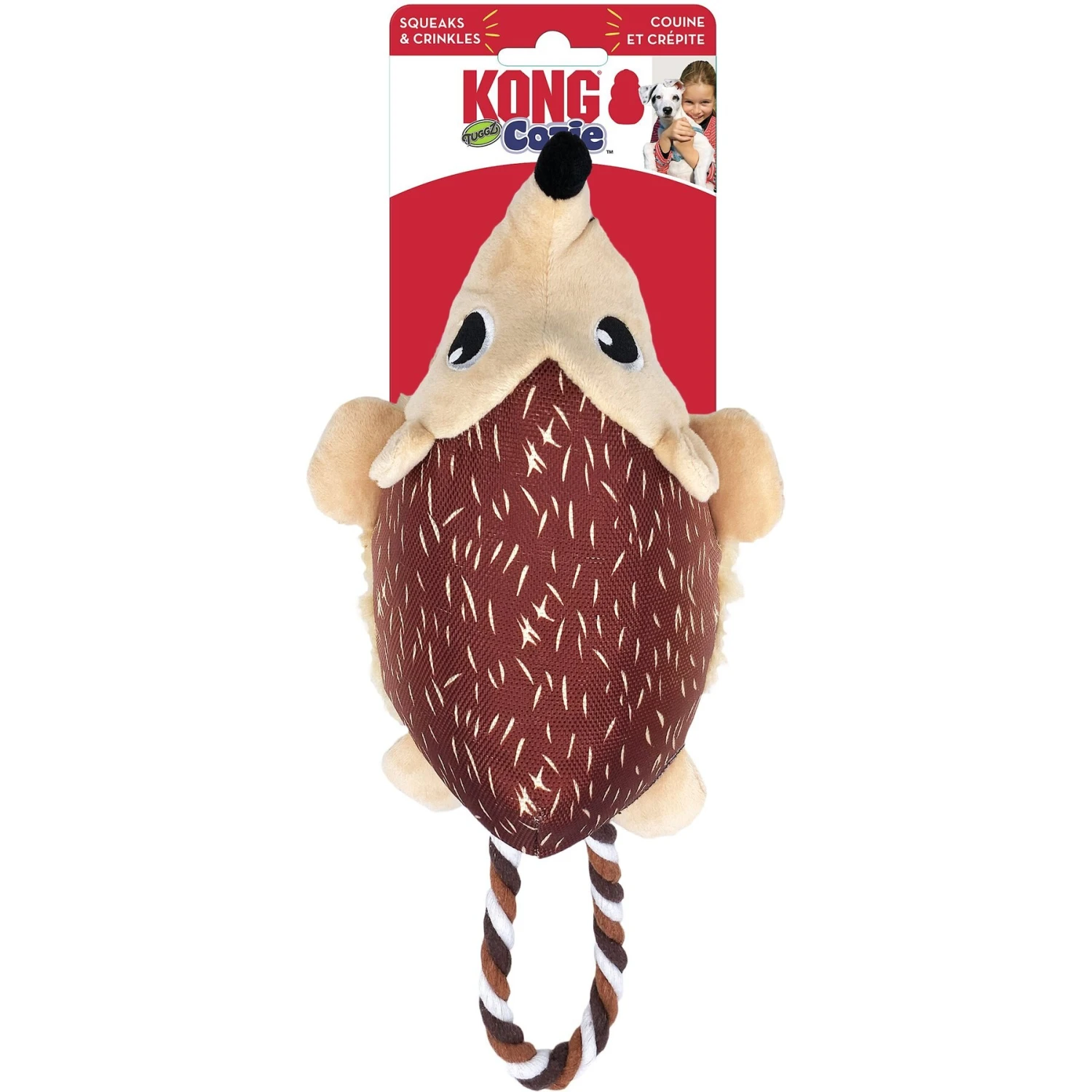 KONG Cozie Tuggz Hedgehog Dog Toy - Image 3